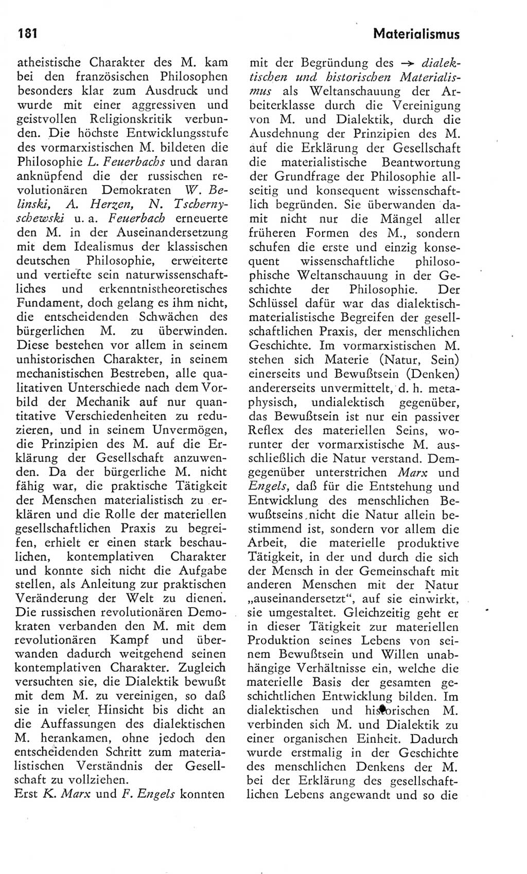 Kleines Wörterbuch der marxistisch-leninistischen Philosophie [Deutsche Demokratische Republik (DDR)] 1975, Seite 181 (Kl. Wb. ML Phil. DDR 1975, S. 181)