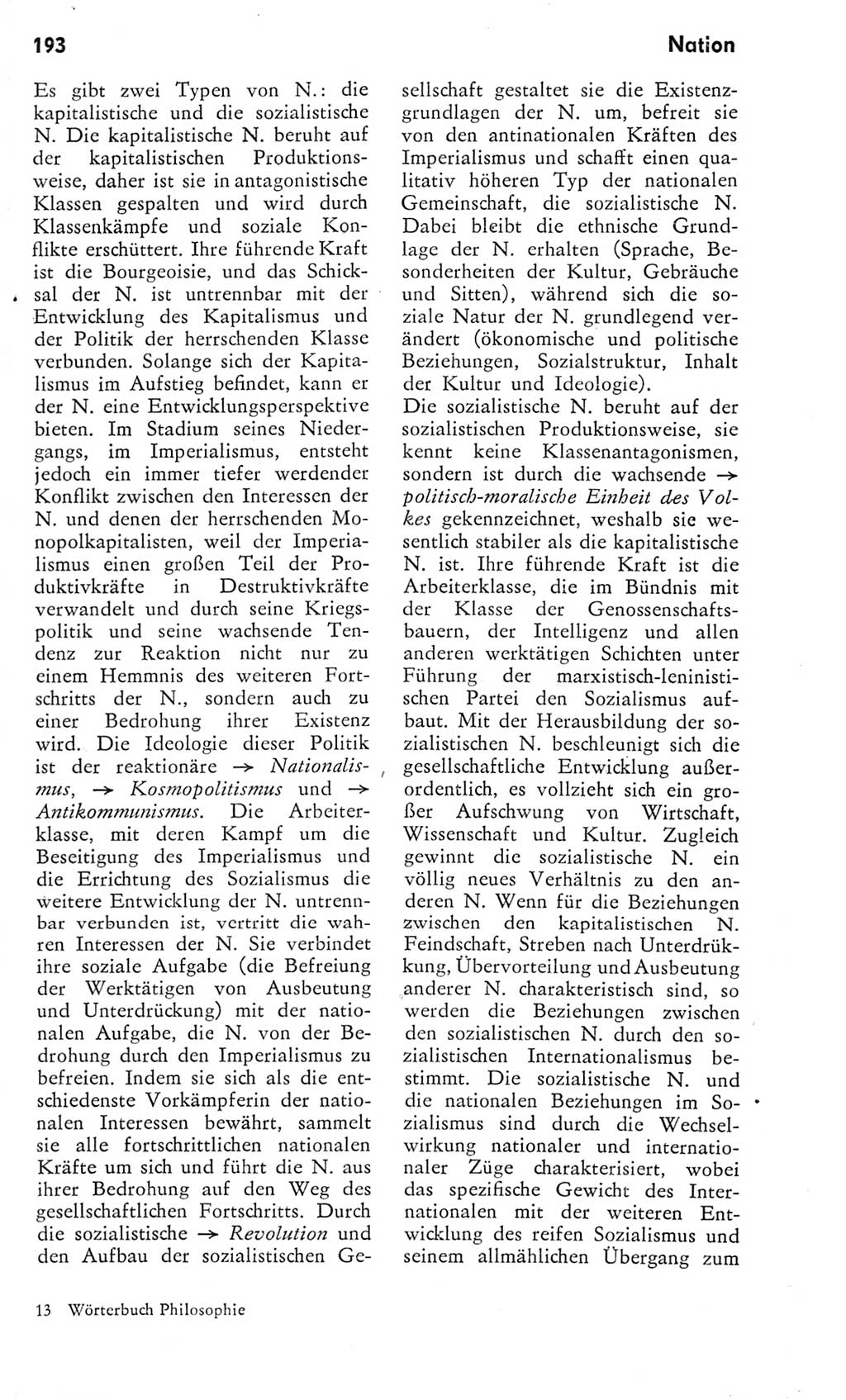 Kleines Wörterbuch der marxistisch-leninistischen Philosophie [Deutsche Demokratische Republik (DDR)] 1975, Seite 193 (Kl. Wb. ML Phil. DDR 1975, S. 193)