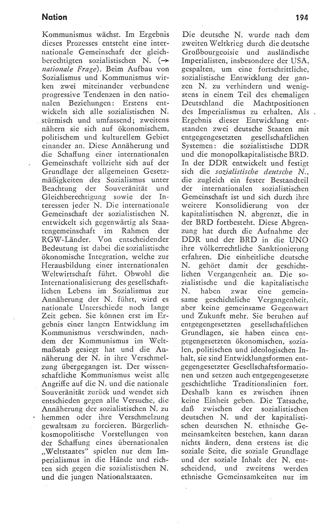 Kleines Wörterbuch der marxistisch-leninistischen Philosophie [Deutsche Demokratische Republik (DDR)] 1975, Seite 194 (Kl. Wb. ML Phil. DDR 1975, S. 194)