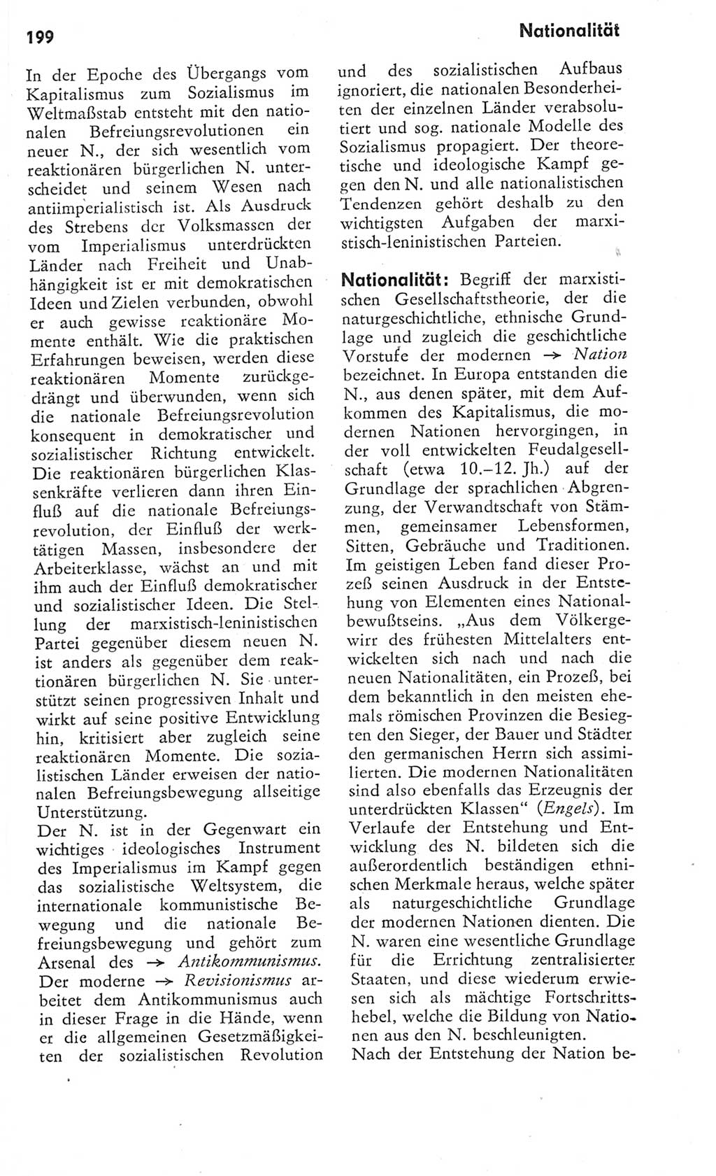 Kleines Wörterbuch der marxistisch-leninistischen Philosophie [Deutsche Demokratische Republik (DDR)] 1975, Seite 199 (Kl. Wb. ML Phil. DDR 1975, S. 199)