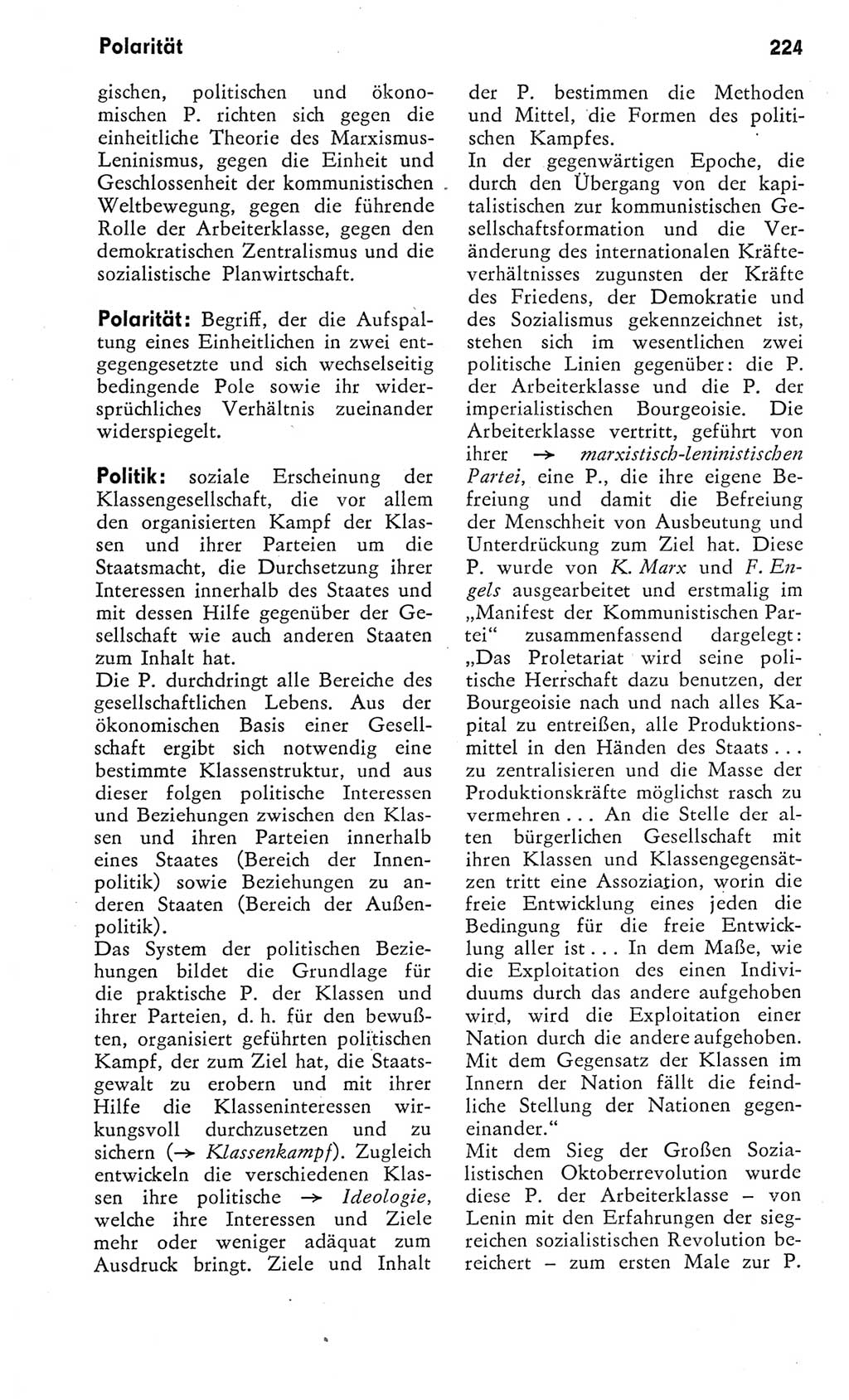 Kleines Wörterbuch der marxistisch-leninistischen Philosophie [Deutsche Demokratische Republik (DDR)] 1975, Seite 224 (Kl. Wb. ML Phil. DDR 1975, S. 224)