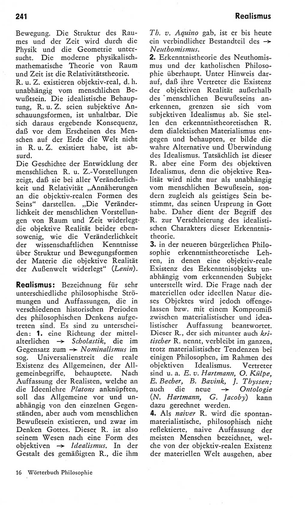 Kleines Wörterbuch der marxistisch-leninistischen Philosophie [Deutsche Demokratische Republik (DDR)] 1975, Seite 241 (Kl. Wb. ML Phil. DDR 1975, S. 241)