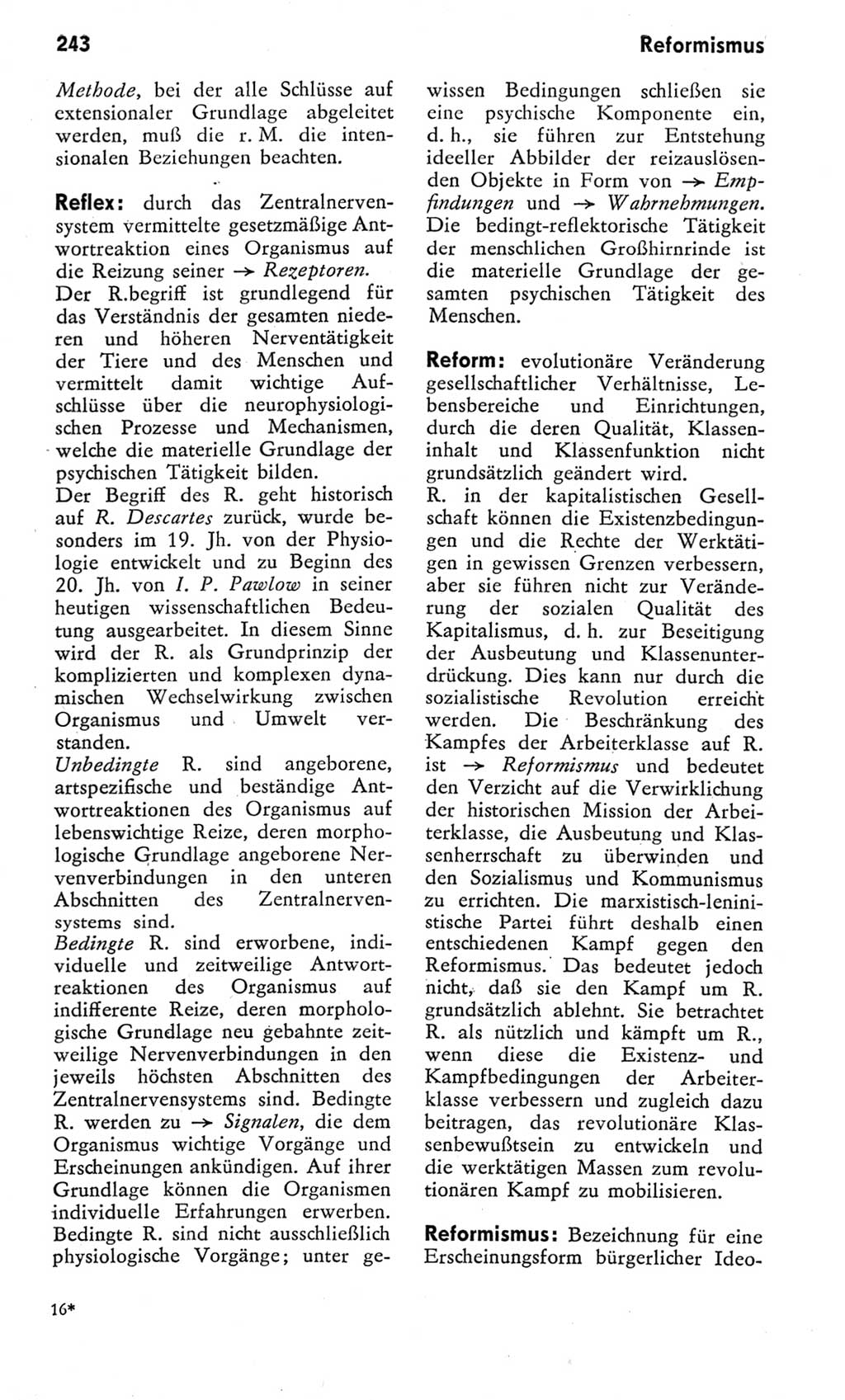 Kleines Wörterbuch der marxistisch-leninistischen Philosophie [Deutsche Demokratische Republik (DDR)] 1975, Seite 243 (Kl. Wb. ML Phil. DDR 1975, S. 243)