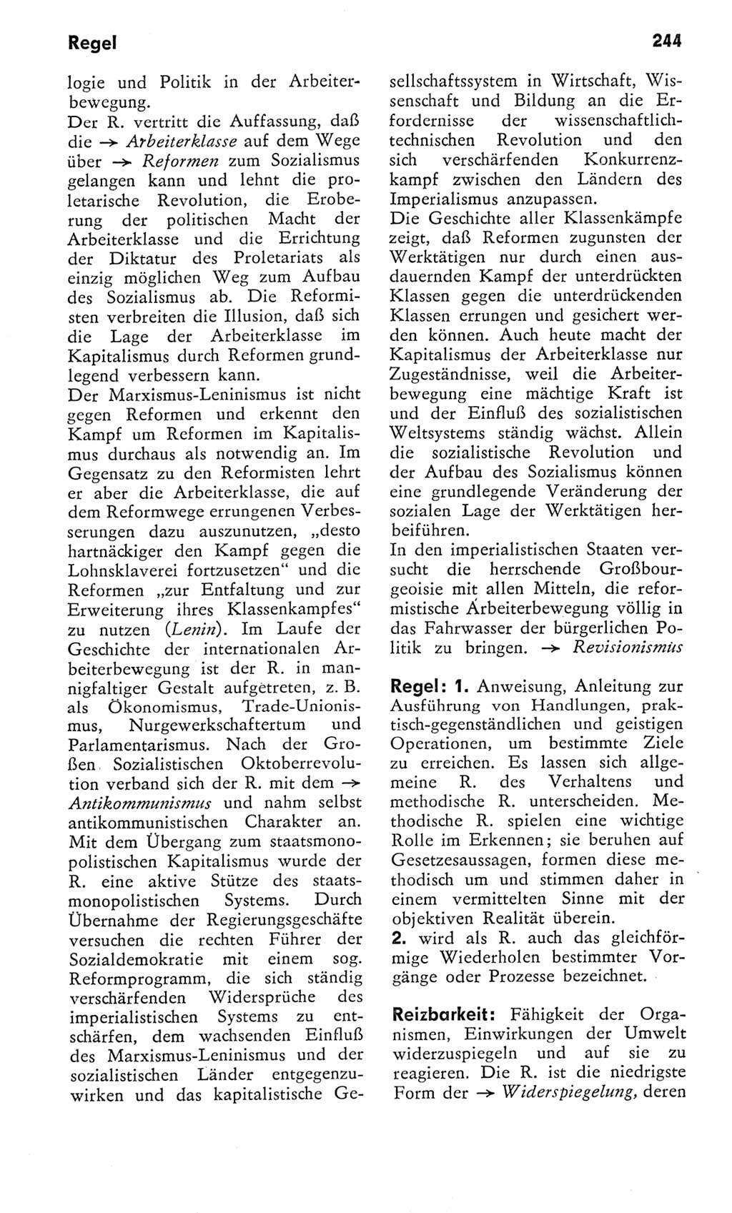 Kleines Wörterbuch der marxistisch-leninistischen Philosophie [Deutsche Demokratische Republik (DDR)] 1975, Seite 244 (Kl. Wb. ML Phil. DDR 1975, S. 244)