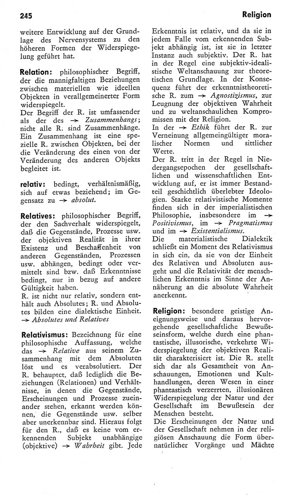 Kleines Wörterbuch der marxistisch-leninistischen Philosophie [Deutsche Demokratische Republik (DDR)] 1975, Seite 245 (Kl. Wb. ML Phil. DDR 1975, S. 245)