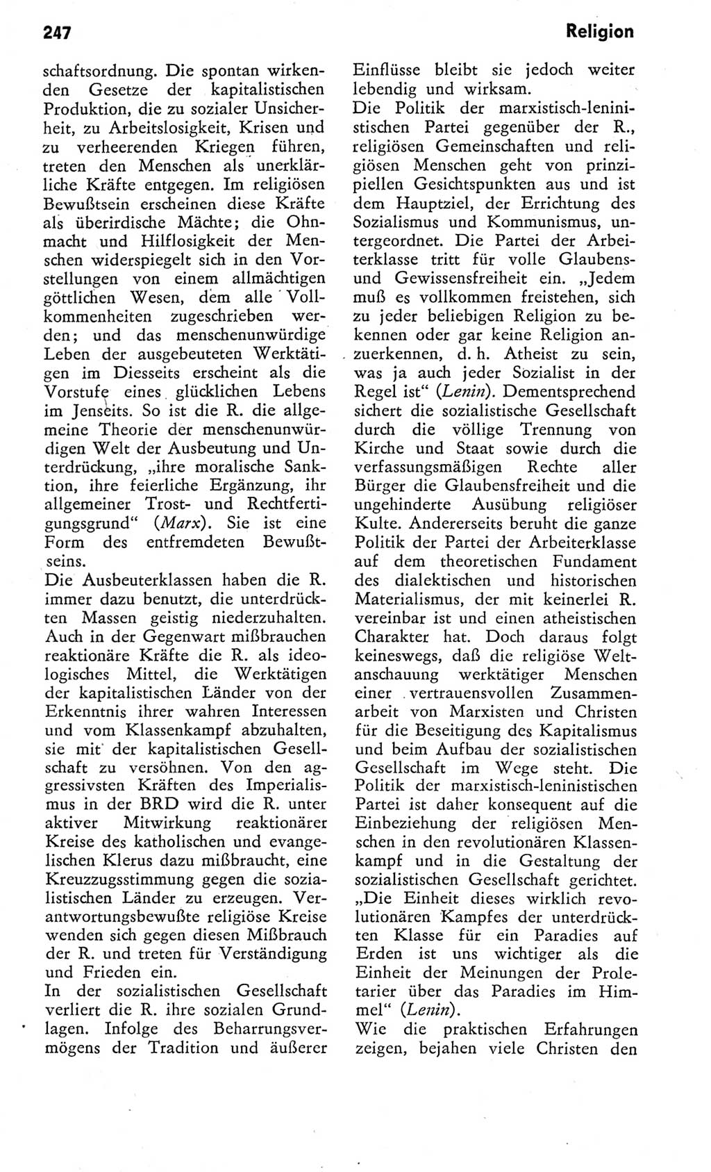 Kleines Wörterbuch der marxistisch-leninistischen Philosophie [Deutsche Demokratische Republik (DDR)] 1975, Seite 247 (Kl. Wb. ML Phil. DDR 1975, S. 247)