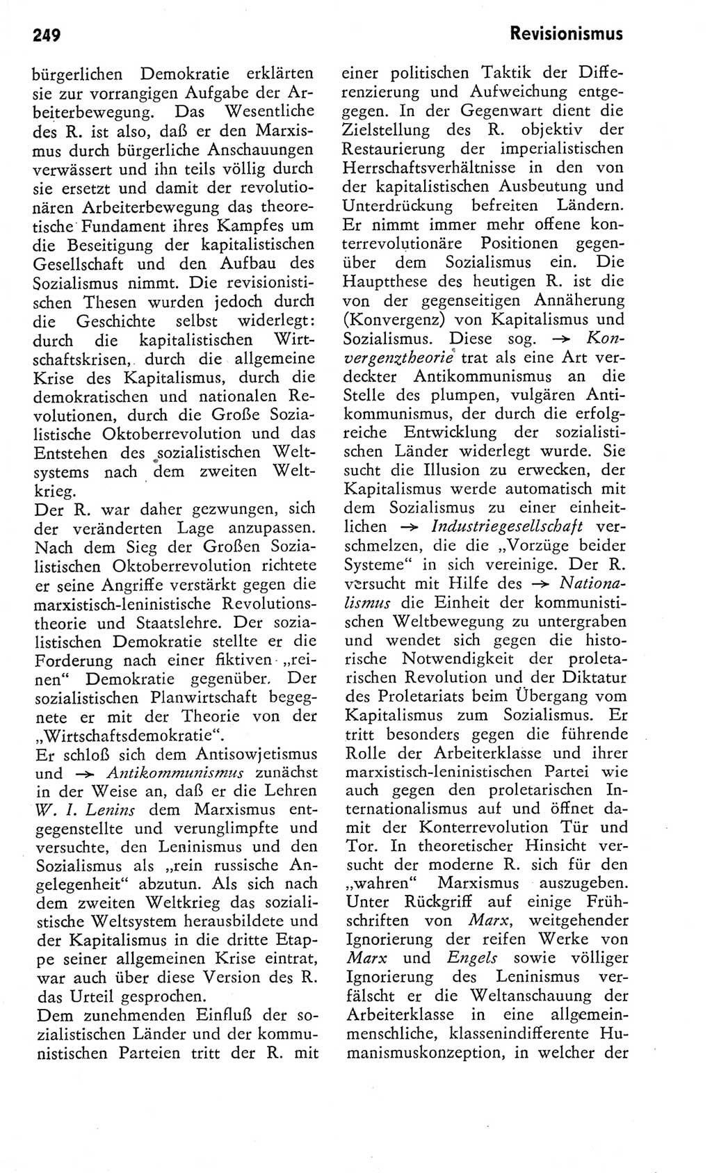 Kleines Wörterbuch der marxistisch-leninistischen Philosophie [Deutsche Demokratische Republik (DDR)] 1975, Seite 249 (Kl. Wb. ML Phil. DDR 1975, S. 249)