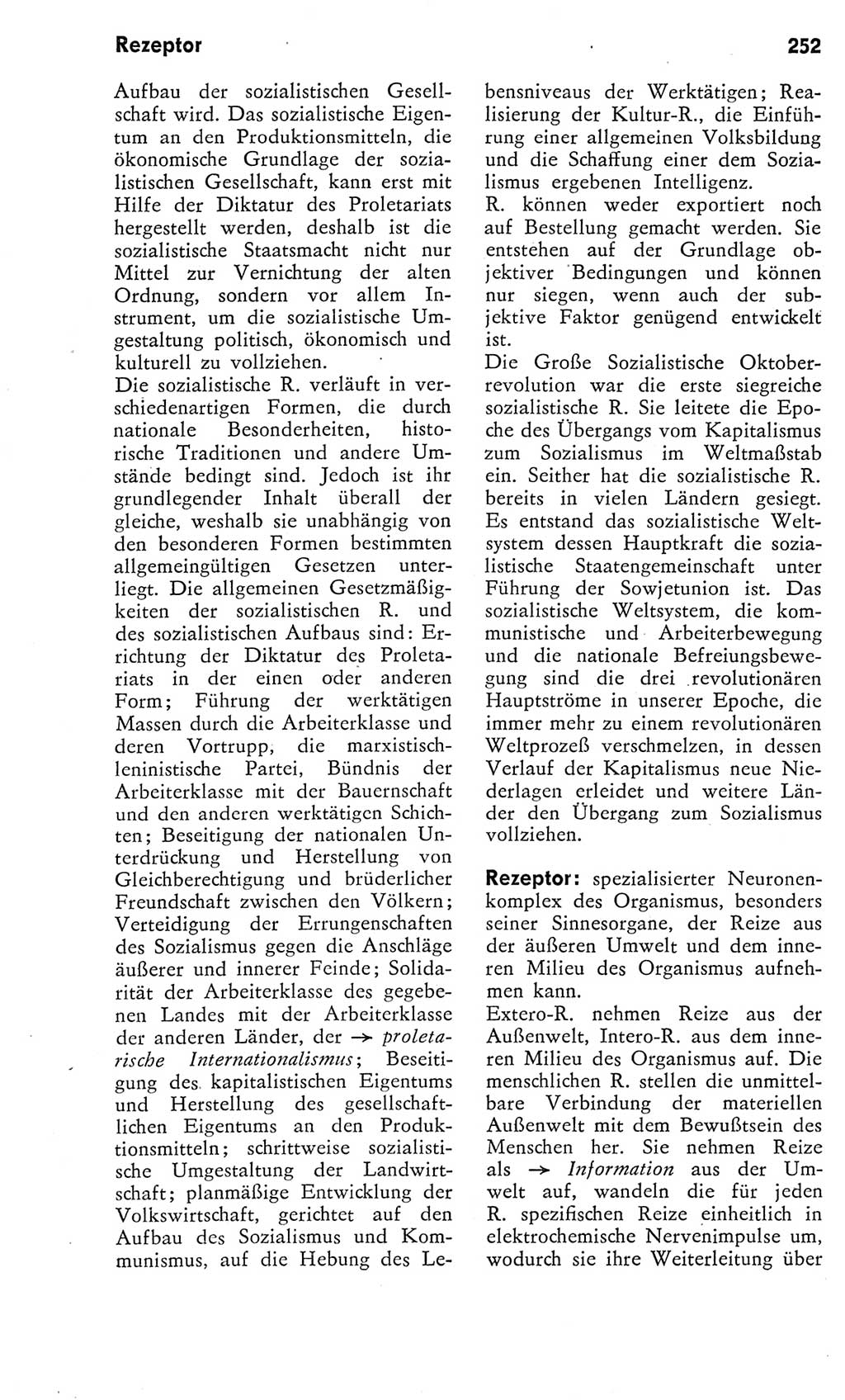 Kleines Wörterbuch der marxistisch-leninistischen Philosophie [Deutsche Demokratische Republik (DDR)] 1975, Seite 252 (Kl. Wb. ML Phil. DDR 1975, S. 252)