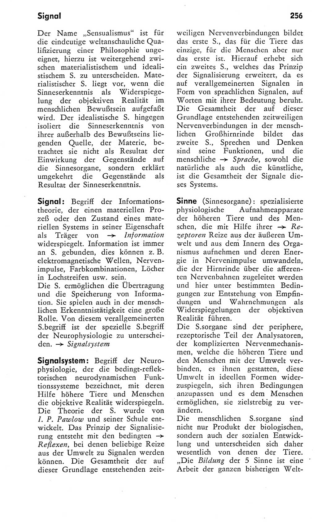 Kleines Wörterbuch der marxistisch-leninistischen Philosophie [Deutsche Demokratische Republik (DDR)] 1975, Seite 256 (Kl. Wb. ML Phil. DDR 1975, S. 256)
