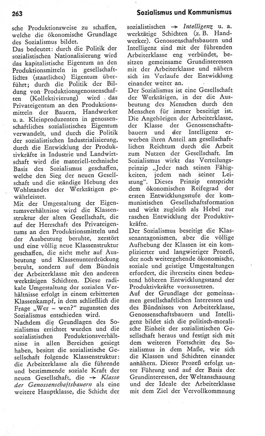 Kleines Wörterbuch der marxistisch-leninistischen Philosophie [Deutsche Demokratische Republik (DDR)] 1975, Seite 263 (Kl. Wb. ML Phil. DDR 1975, S. 263)