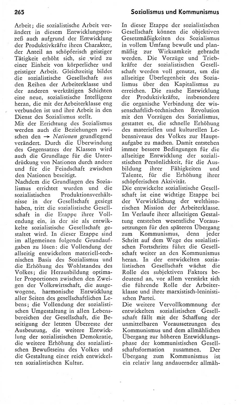 Kleines Wörterbuch der marxistisch-leninistischen Philosophie [Deutsche Demokratische Republik (DDR)] 1975, Seite 265 (Kl. Wb. ML Phil. DDR 1975, S. 265)