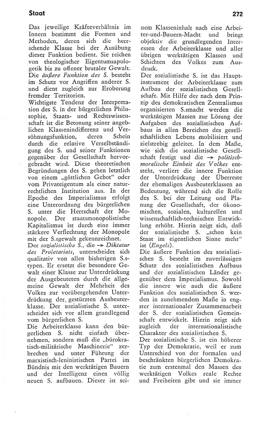 Kleines Wörterbuch der marxistisch-leninistischen Philosophie [Deutsche Demokratische Republik (DDR)] 1975, Seite 272 (Kl. Wb. ML Phil. DDR 1975, S. 272)