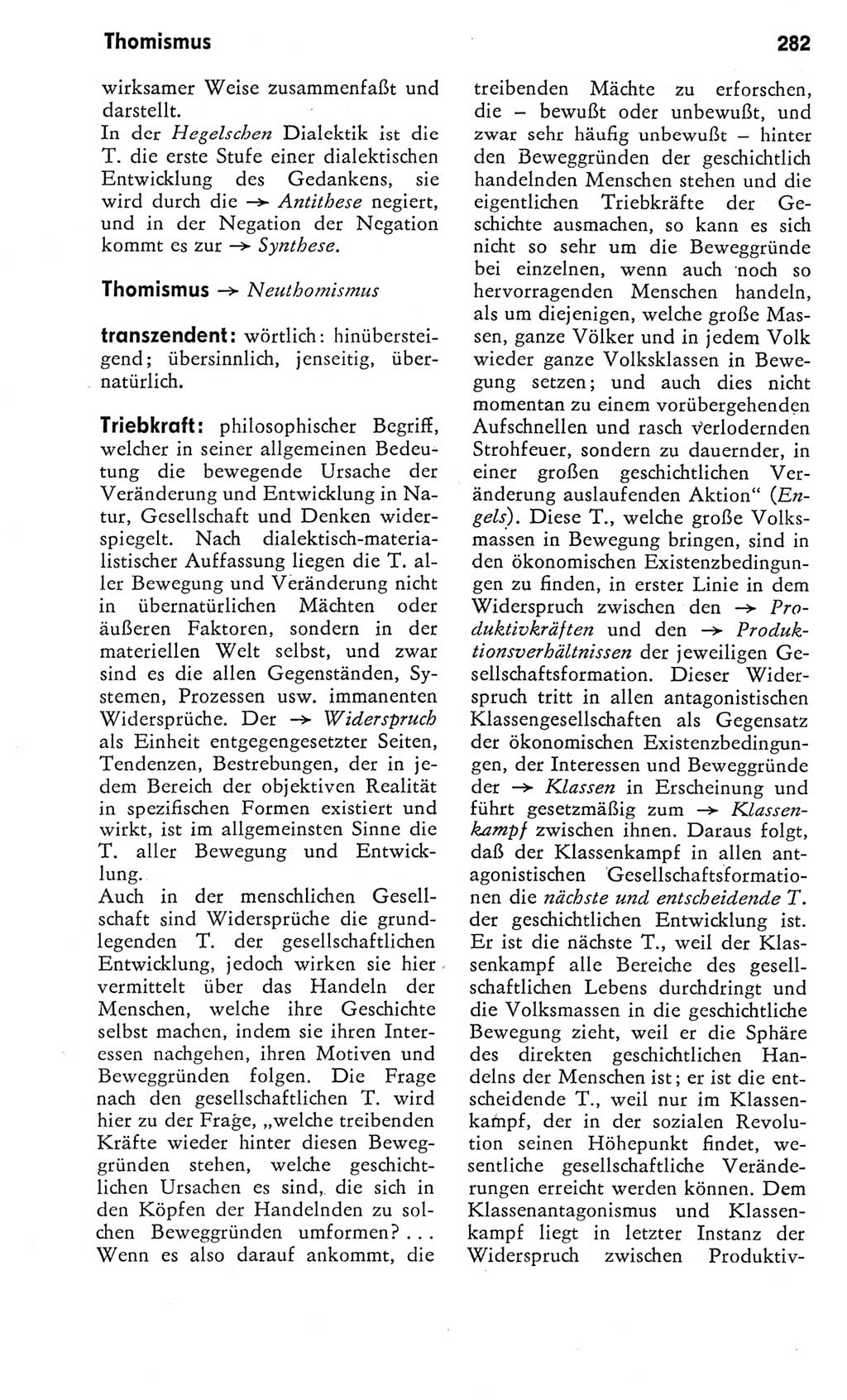 Kleines Wörterbuch der marxistisch-leninistischen Philosophie [Deutsche Demokratische Republik (DDR)] 1975, Seite 282 (Kl. Wb. ML Phil. DDR 1975, S. 282)