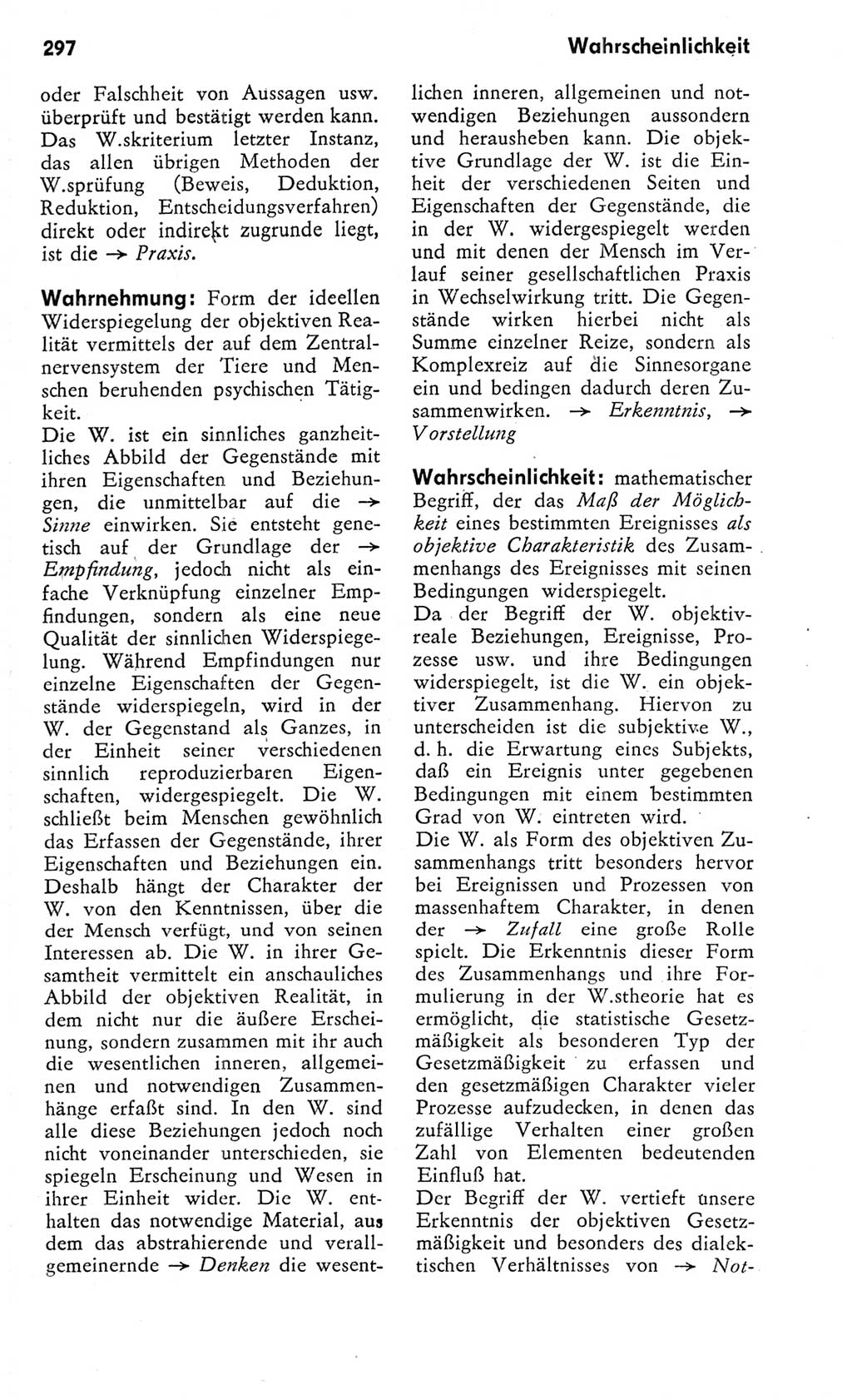 Kleines Wörterbuch der marxistisch-leninistischen Philosophie [Deutsche Demokratische Republik (DDR)] 1975, Seite 297 (Kl. Wb. ML Phil. DDR 1975, S. 297)