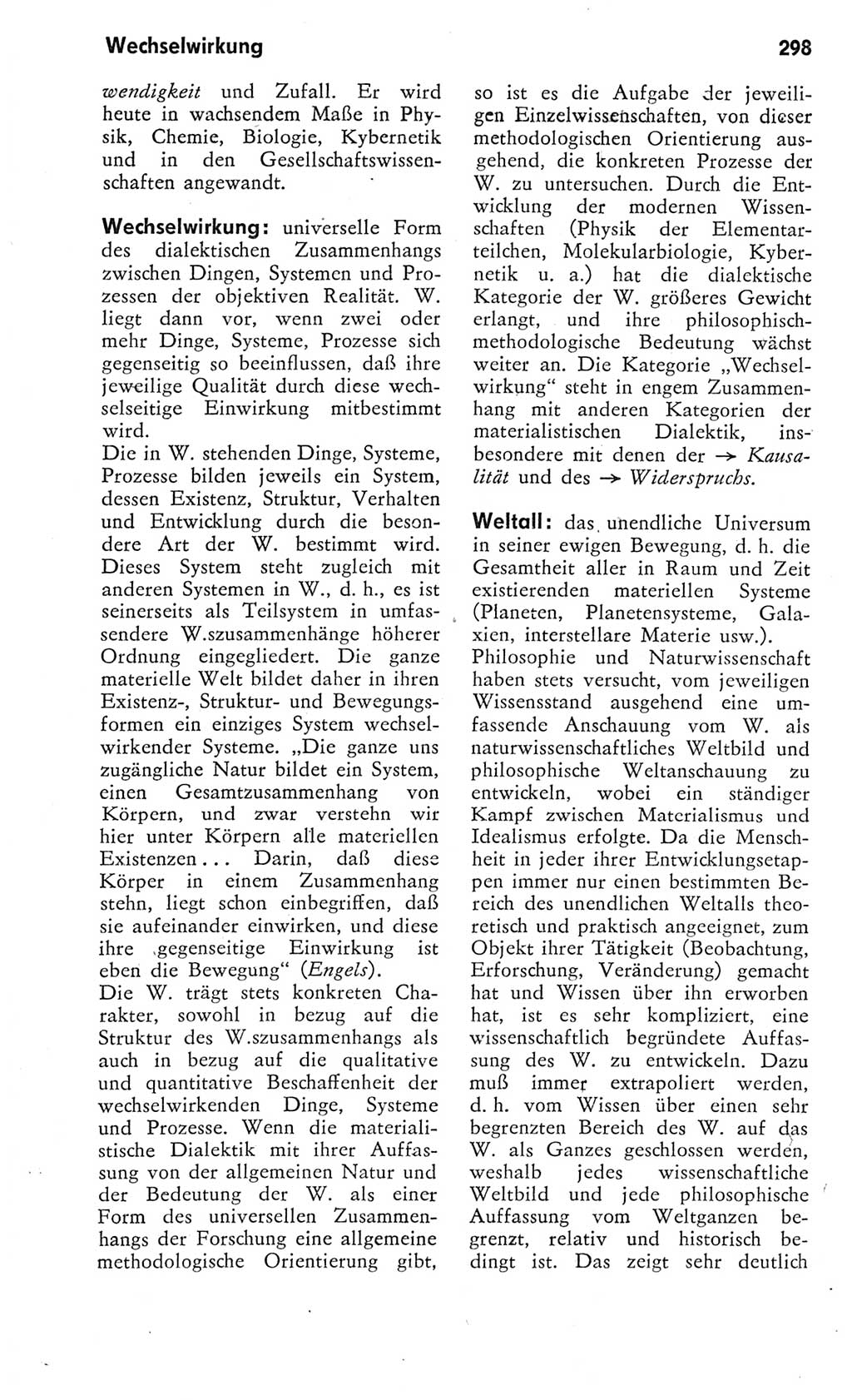 Kleines Wörterbuch der marxistisch-leninistischen Philosophie [Deutsche Demokratische Republik (DDR)] 1975, Seite 298 (Kl. Wb. ML Phil. DDR 1975, S. 298)