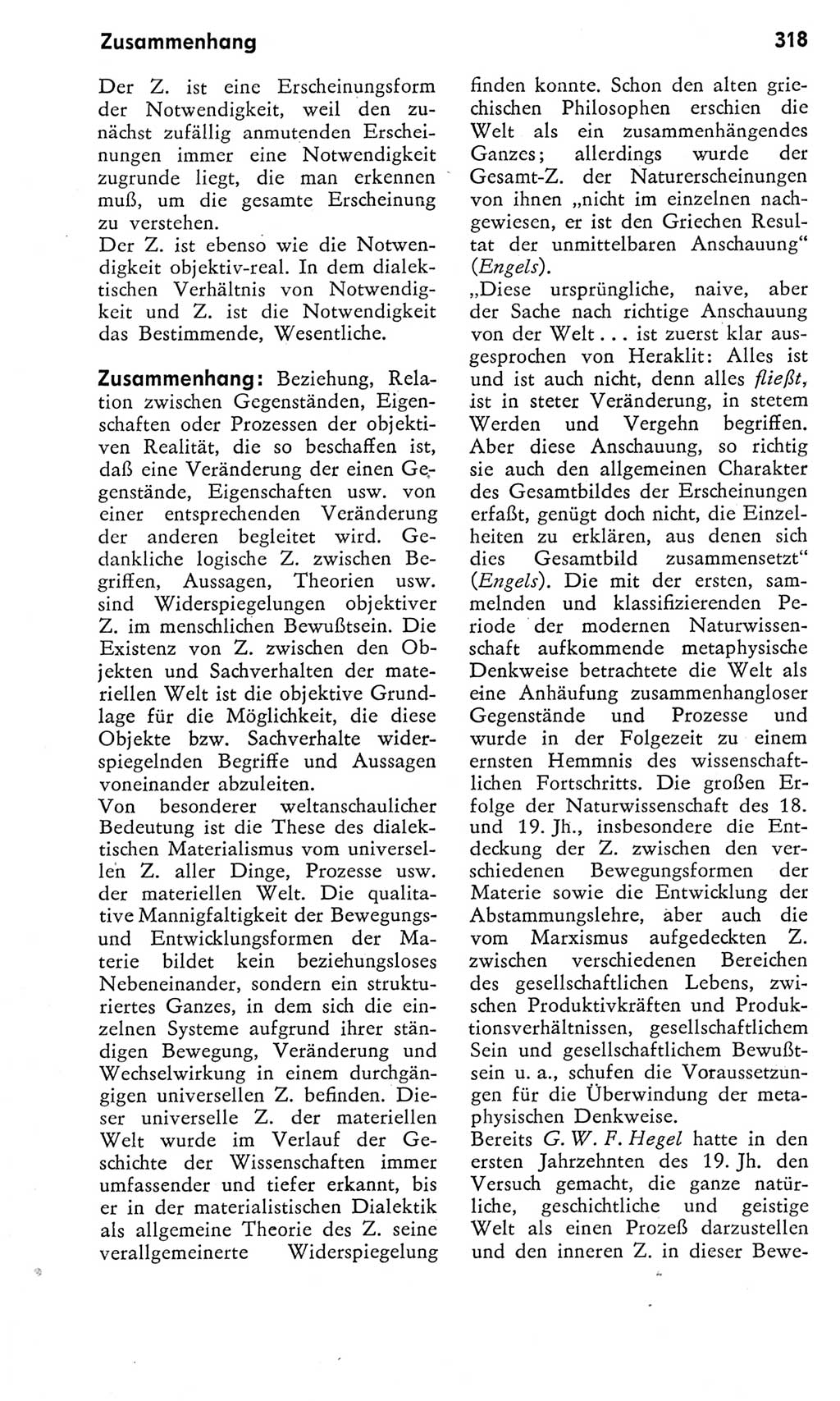 Kleines Wörterbuch der marxistisch-leninistischen Philosophie [Deutsche Demokratische Republik (DDR)] 1975, Seite 318 (Kl. Wb. ML Phil. DDR 1975, S. 318)