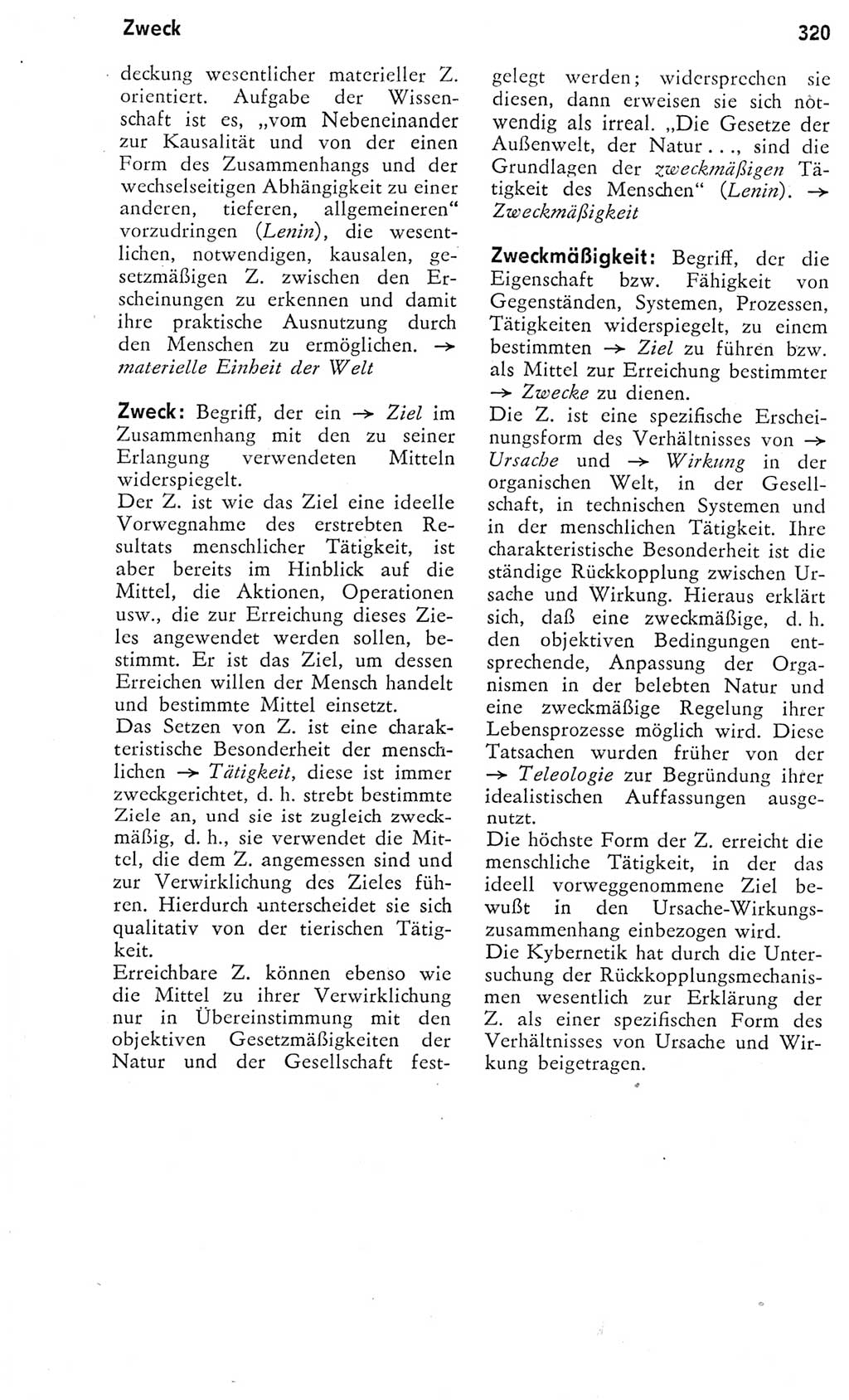 Kleines Wörterbuch der marxistisch-leninistischen Philosophie [Deutsche Demokratische Republik (DDR)] 1975, Seite 320 (Kl. Wb. ML Phil. DDR 1975, S. 320)
