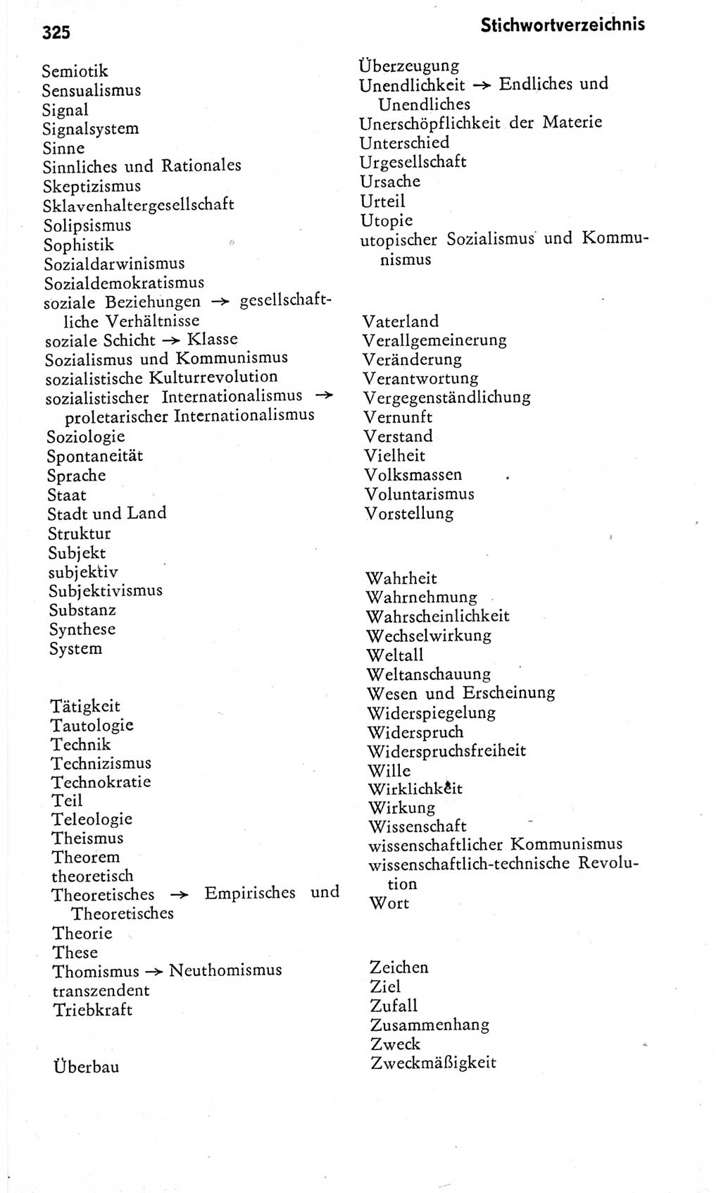 Kleines Wörterbuch der marxistisch-leninistischen Philosophie [Deutsche Demokratische Republik (DDR)] 1975, Seite 325 (Kl. Wb. ML Phil. DDR 1975, S. 325)