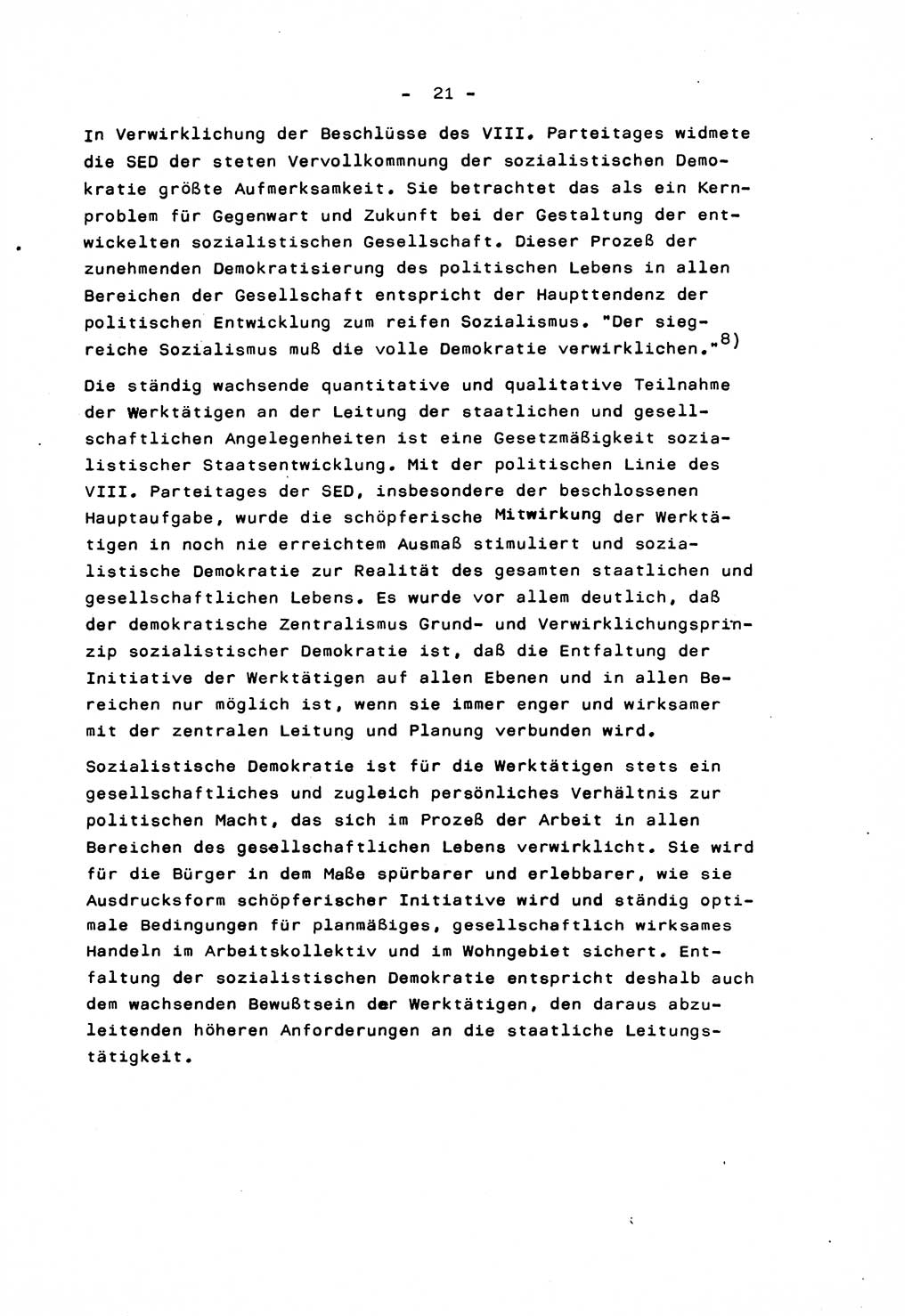 Marxistisch-leninistische Staats- und Rechtstheorie [Deutsche Demokratische Republik (DDR)] 1975, Seite 21 (ML St.-R.-Th. DDR 1975, S. 21)