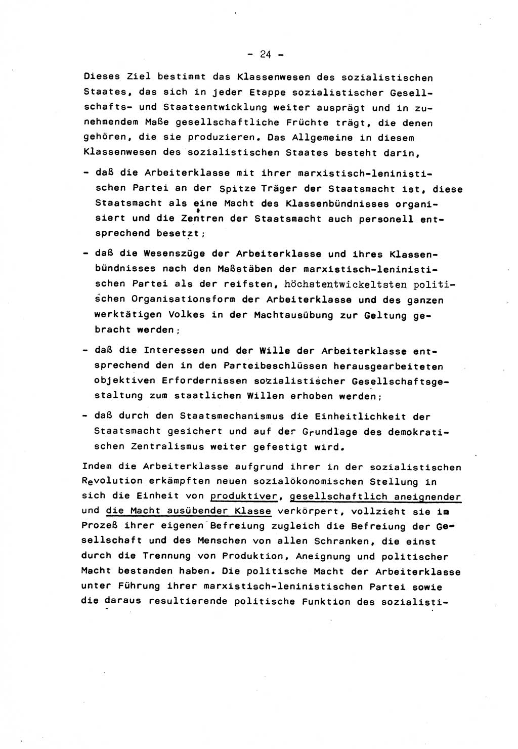 Marxistisch-leninistische Staats- und Rechtstheorie [Deutsche Demokratische Republik (DDR)] 1975, Seite 24 (ML St.-R.-Th. DDR 1975, S. 24)