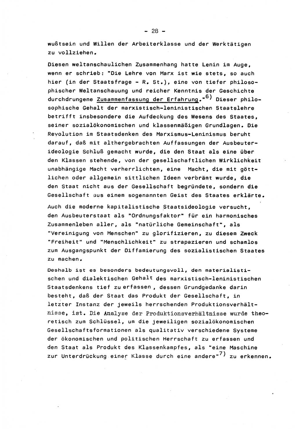 Marxistisch-leninistische Staats- und Rechtstheorie [Deutsche Demokratische Republik (DDR)] 1975, Seite 28 (ML St.-R.-Th. DDR 1975, S. 28)