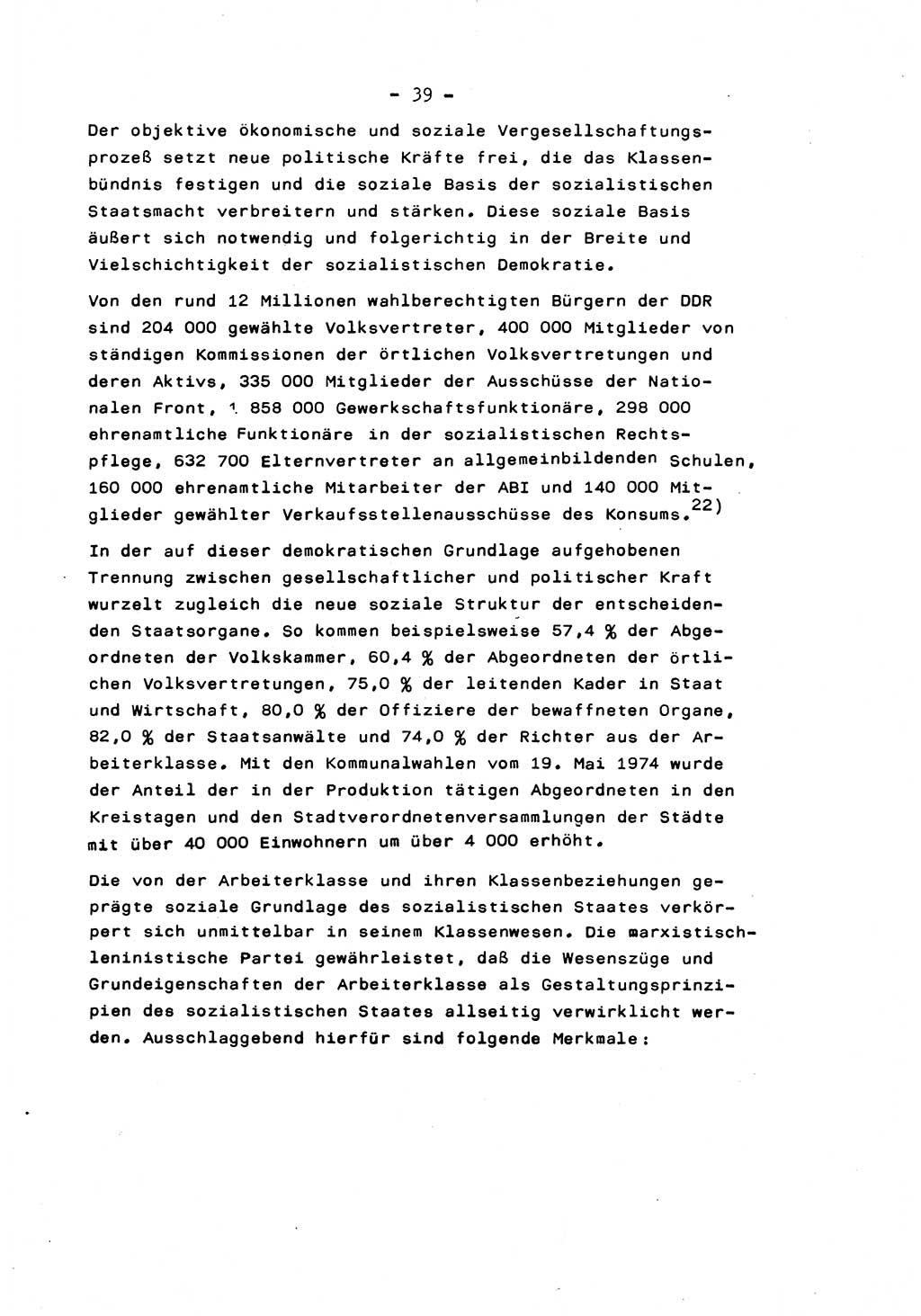 Marxistisch-leninistische Staats- und Rechtstheorie [Deutsche Demokratische Republik (DDR)] 1975, Seite 39 (ML St.-R.-Th. DDR 1975, S. 39)