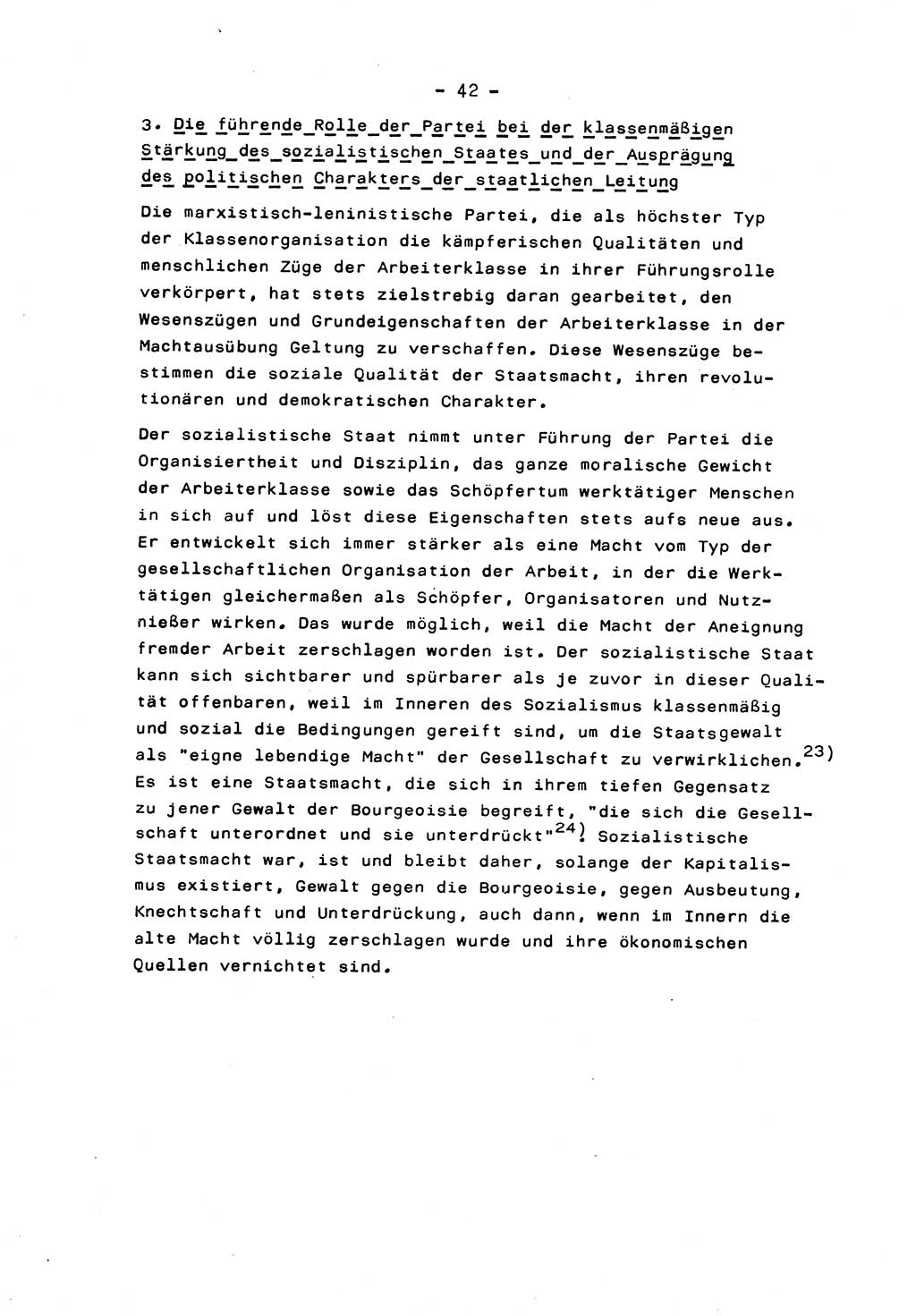 Marxistisch-leninistische Staats- und Rechtstheorie [Deutsche Demokratische Republik (DDR)] 1975, Seite 42 (ML St.-R.-Th. DDR 1975, S. 42)