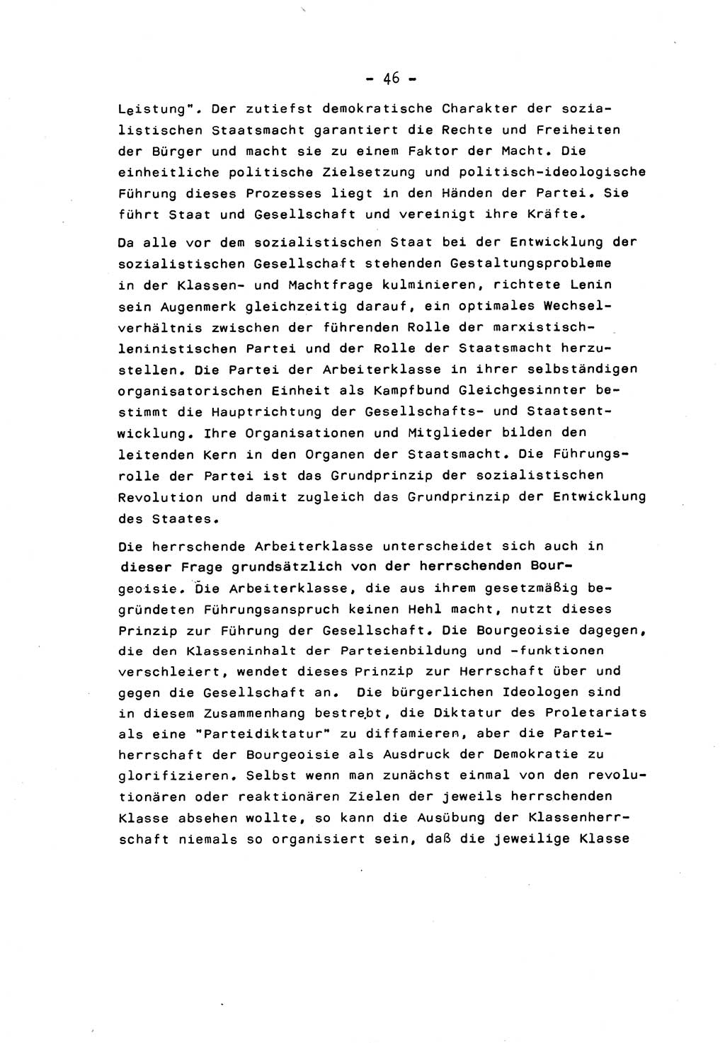 Marxistisch-leninistische Staats- und Rechtstheorie [Deutsche Demokratische Republik (DDR)] 1975, Seite 46 (ML St.-R.-Th. DDR 1975, S. 46)