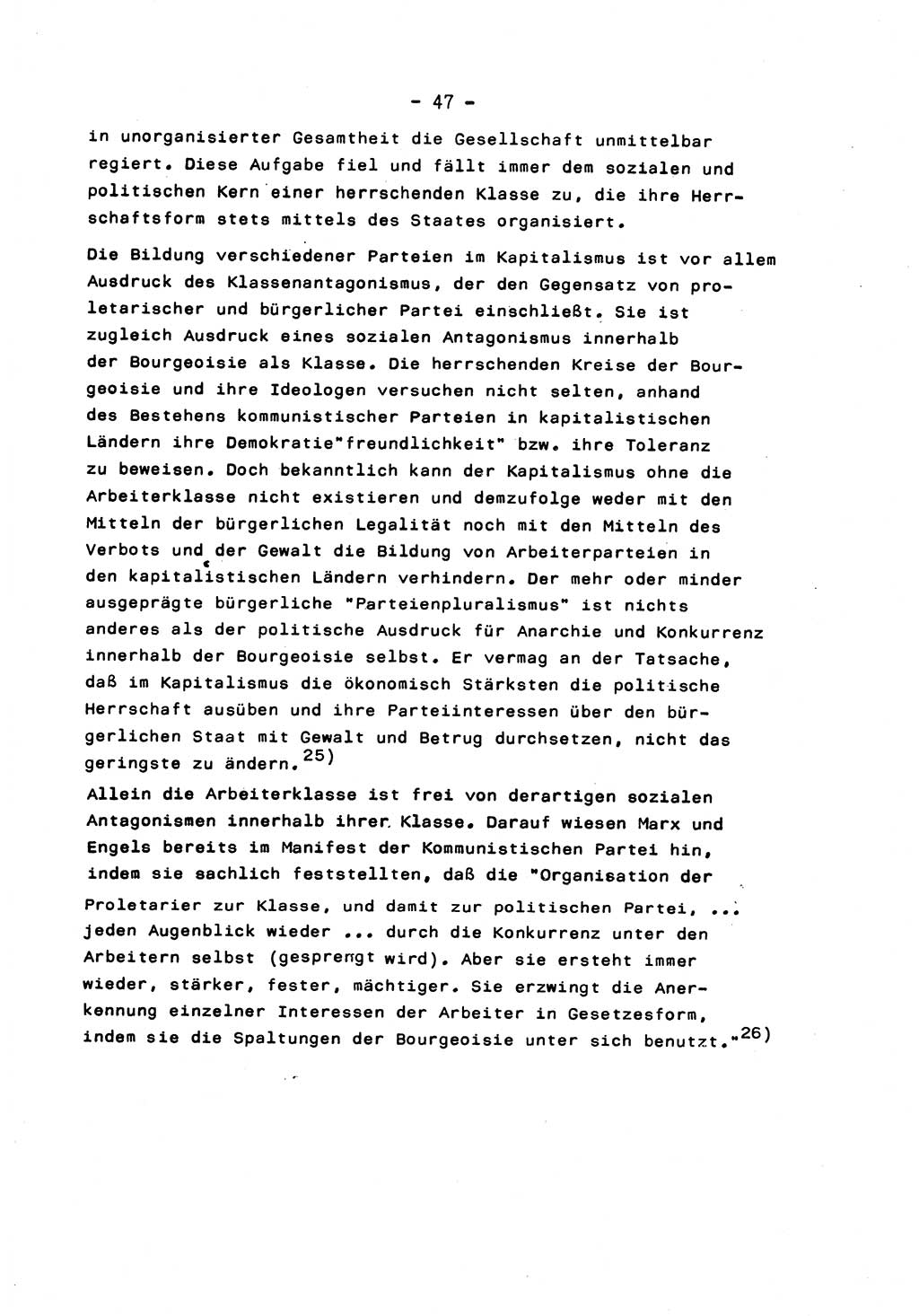 Marxistisch-leninistische Staats- und Rechtstheorie [Deutsche Demokratische Republik (DDR)] 1975, Seite 47 (ML St.-R.-Th. DDR 1975, S. 47)