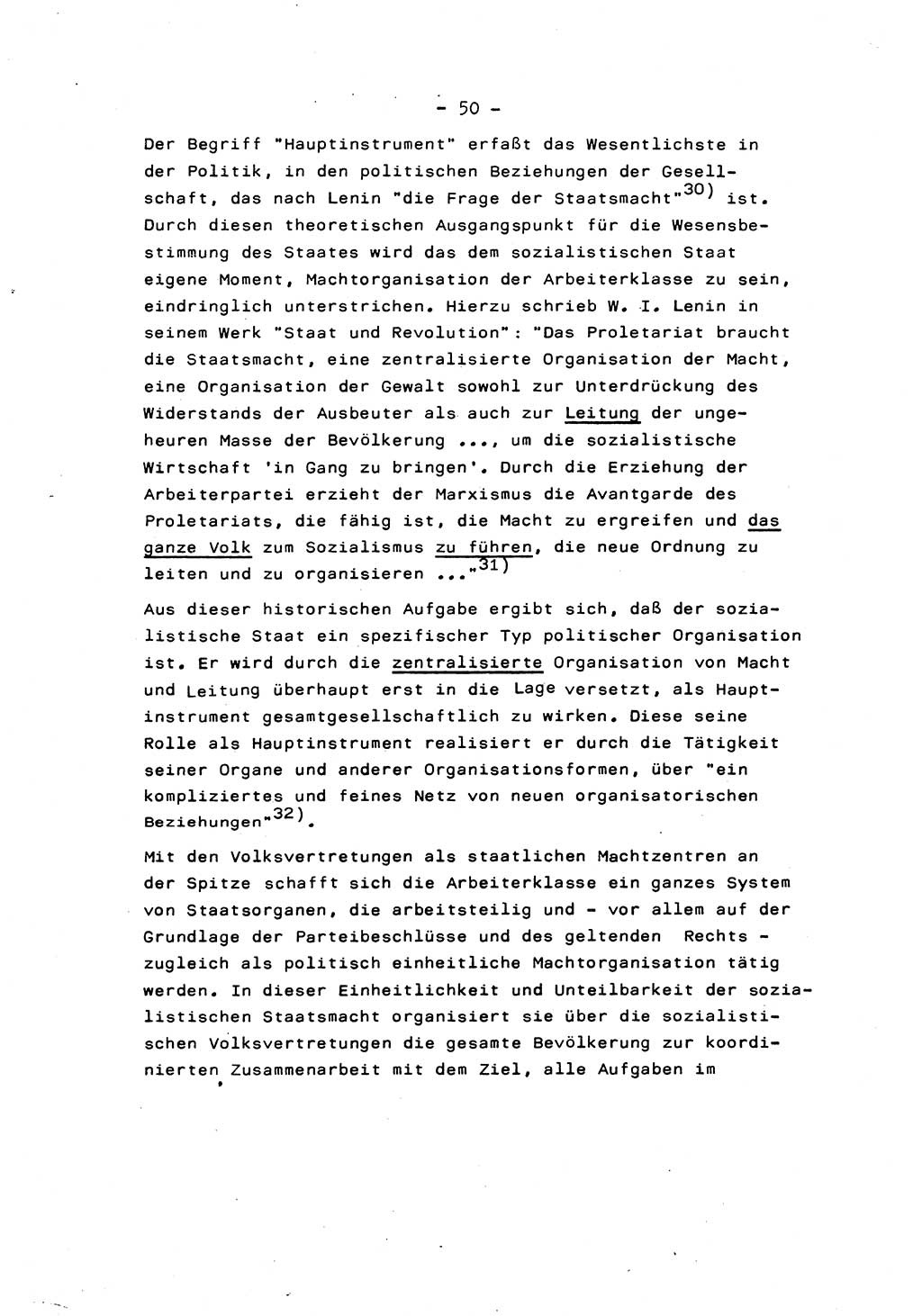 Marxistisch-leninistische Staats- und Rechtstheorie [Deutsche Demokratische Republik (DDR)] 1975, Seite 50 (ML St.-R.-Th. DDR 1975, S. 50)