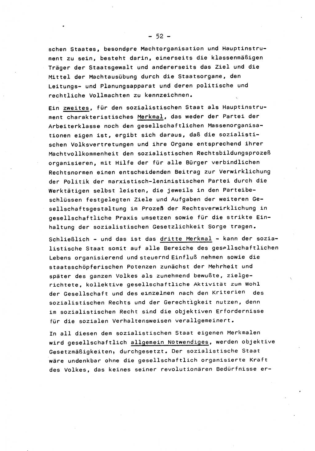 Marxistisch-leninistische Staats- und Rechtstheorie [Deutsche Demokratische Republik (DDR)] 1975, Seite 52 (ML St.-R.-Th. DDR 1975, S. 52)