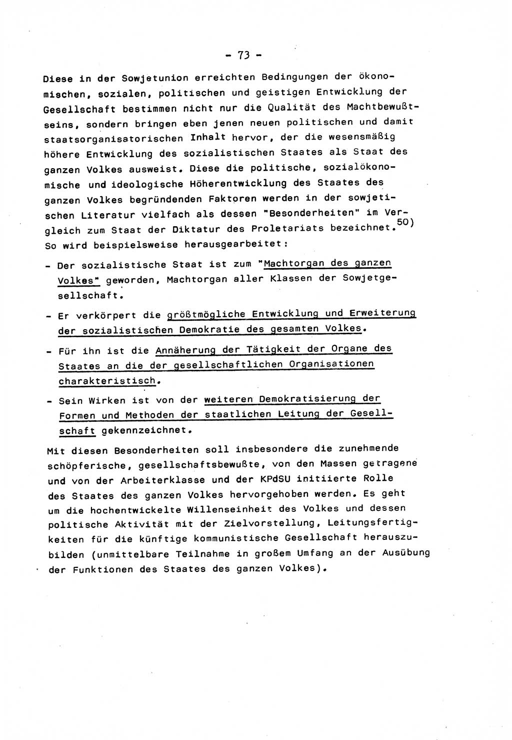 Marxistisch-leninistische Staats- und Rechtstheorie [Deutsche Demokratische Republik (DDR)] 1975, Seite 73 (ML St.-R.-Th. DDR 1975, S. 73)