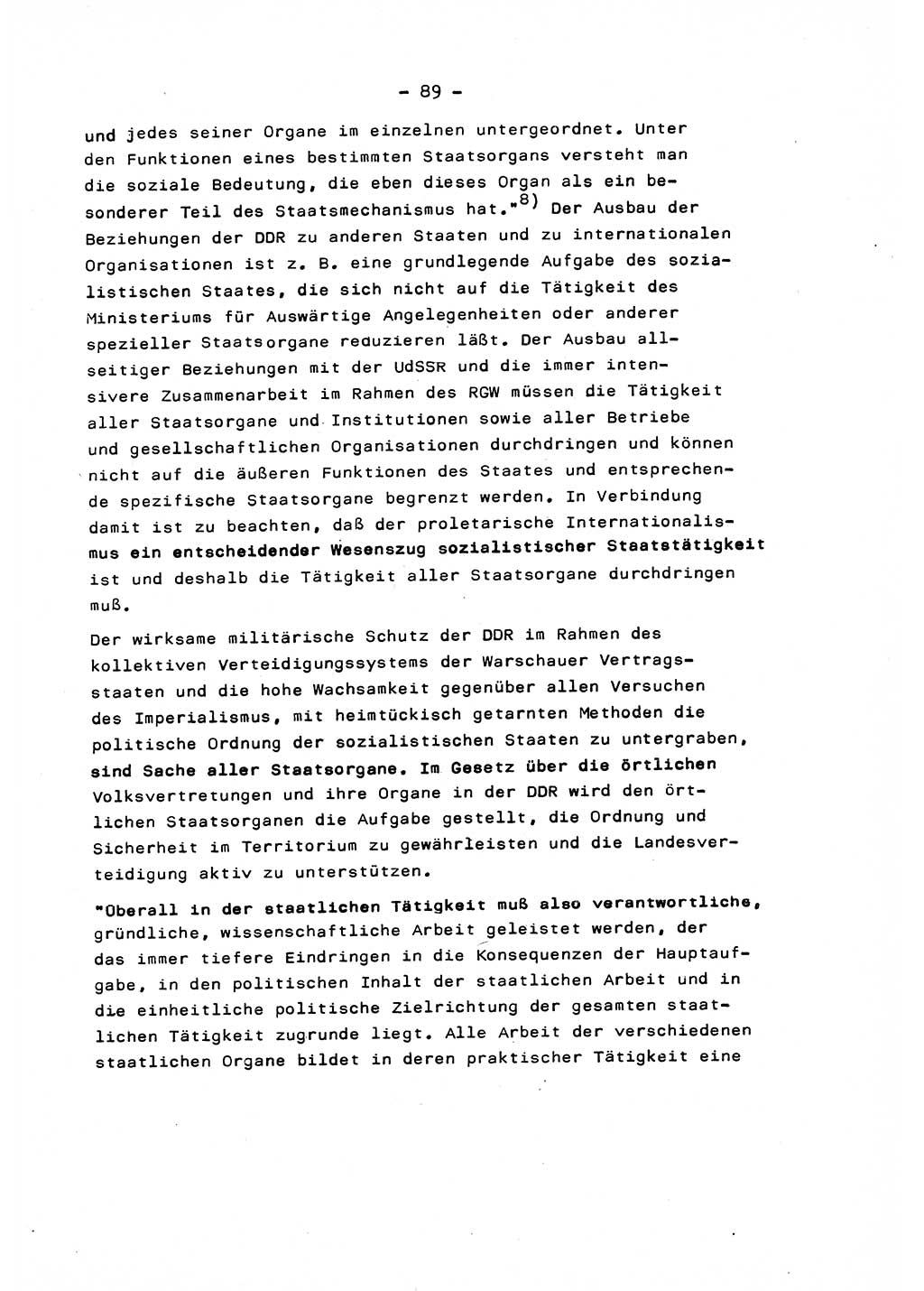 Marxistisch-leninistische Staats- und Rechtstheorie [Deutsche Demokratische Republik (DDR)] 1975, Seite 89 (ML St.-R.-Th. DDR 1975, S. 89)