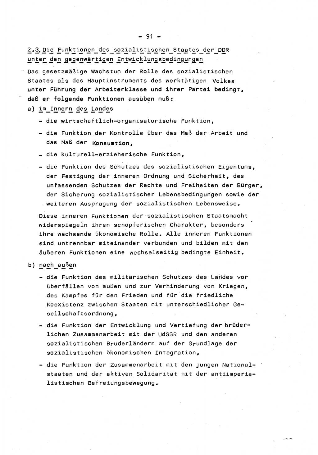 Marxistisch-leninistische Staats- und Rechtstheorie [Deutsche Demokratische Republik (DDR)] 1975, Seite 91 (ML St.-R.-Th. DDR 1975, S. 91)