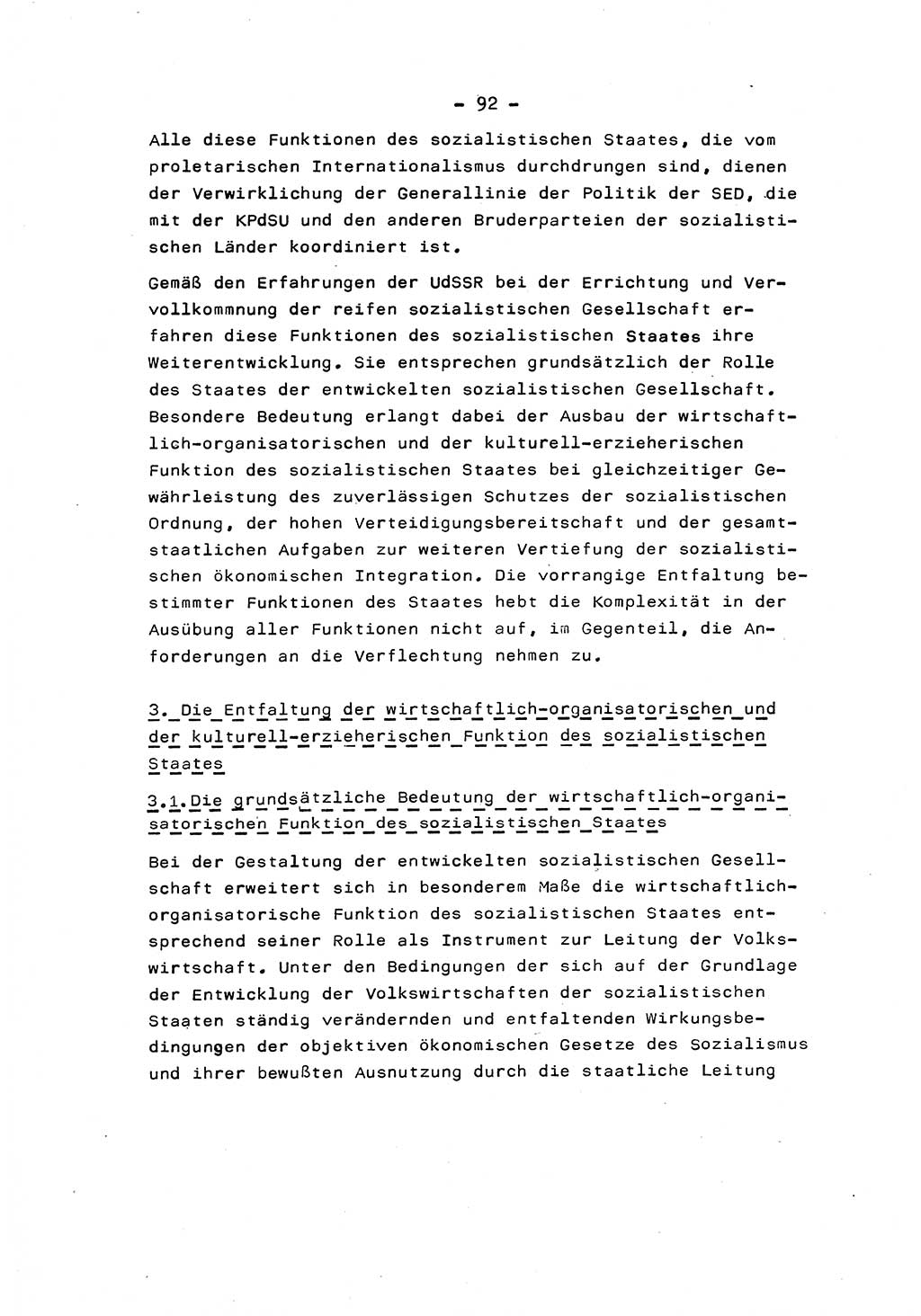 Marxistisch-leninistische Staats- und Rechtstheorie [Deutsche Demokratische Republik (DDR)] 1975, Seite 92 (ML St.-R.-Th. DDR 1975, S. 92)