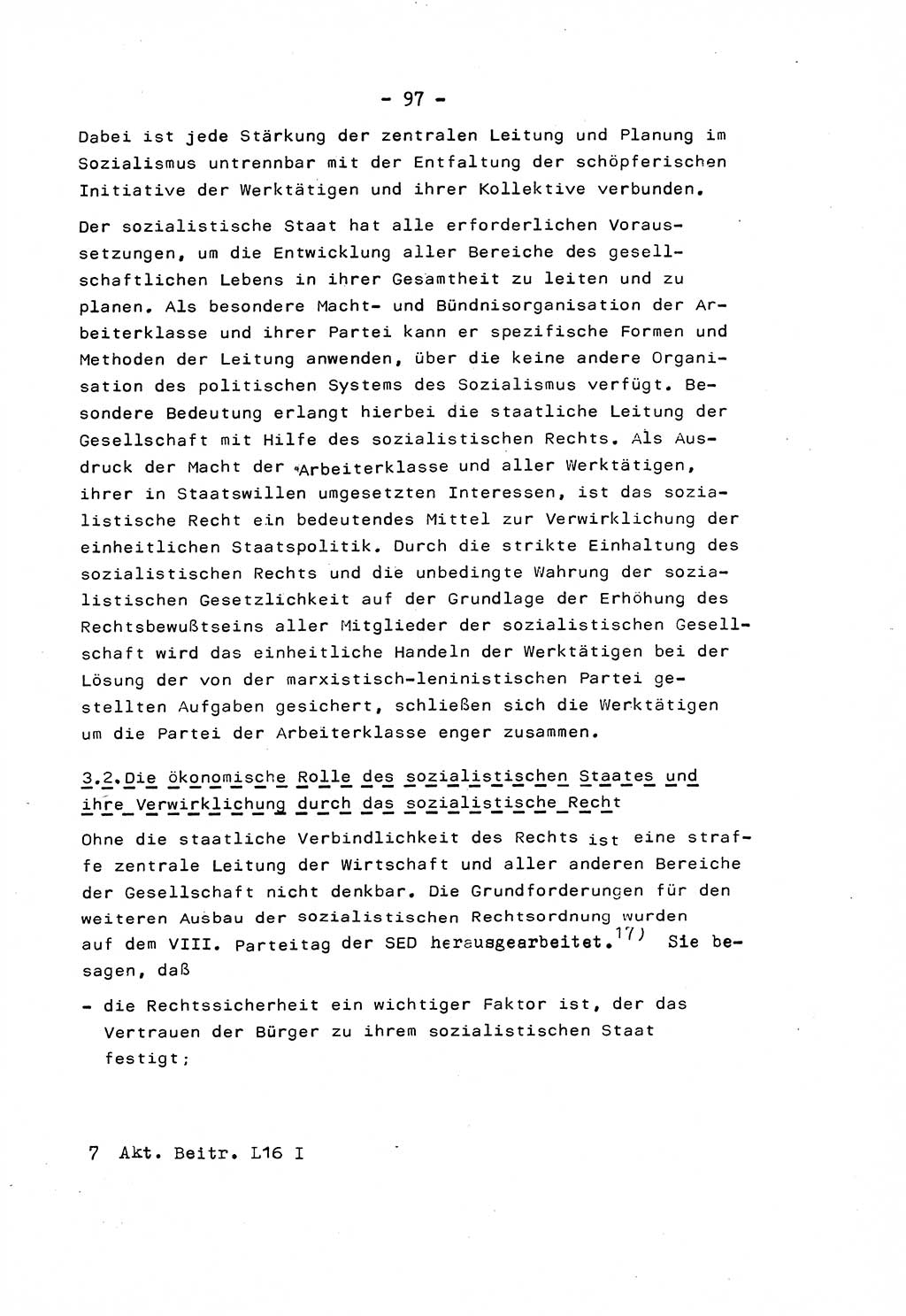 Marxistisch-leninistische Staats- und Rechtstheorie [Deutsche Demokratische Republik (DDR)] 1975, Seite 97 (ML St.-R.-Th. DDR 1975, S. 97)