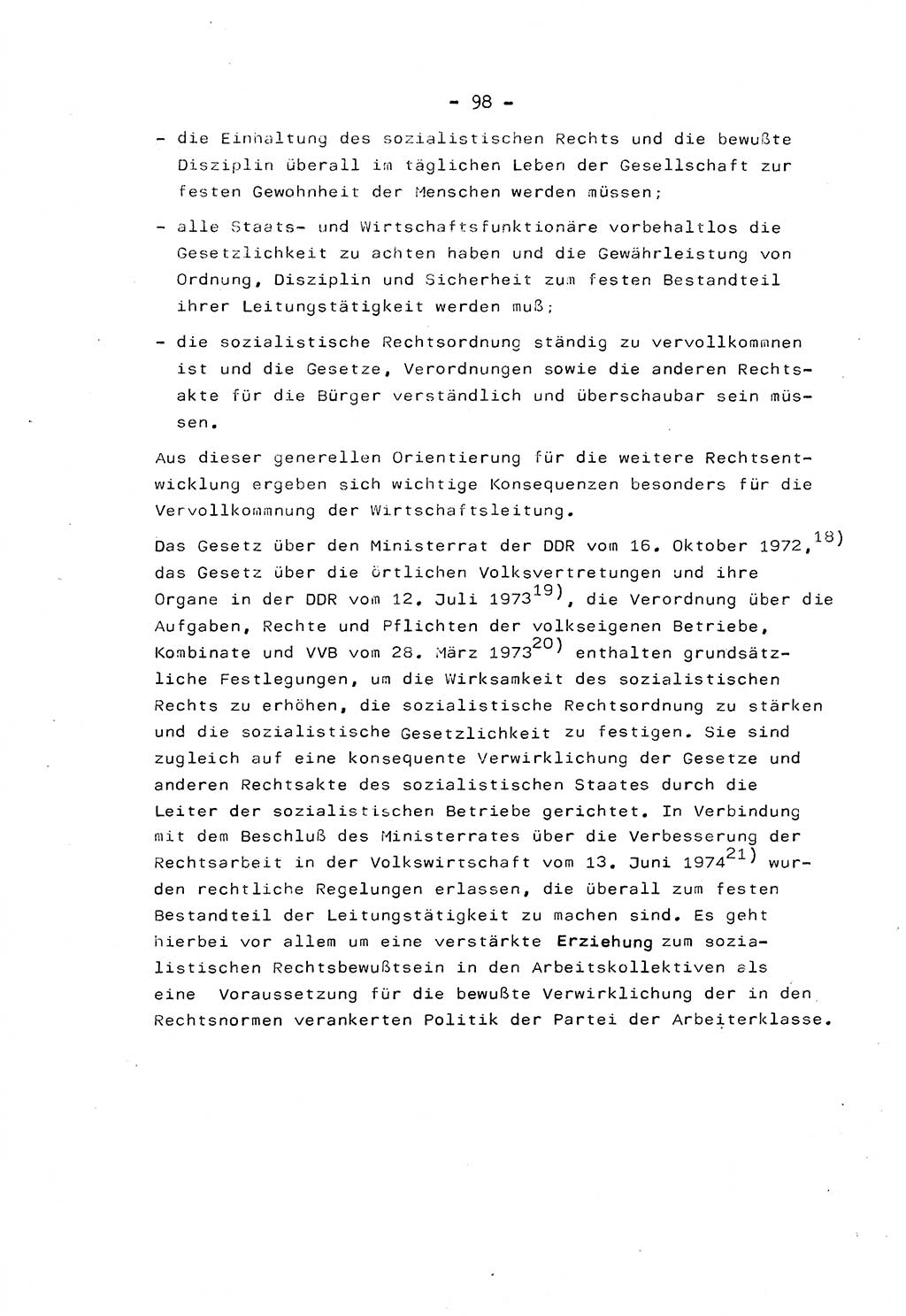 Marxistisch-leninistische Staats- und Rechtstheorie [Deutsche Demokratische Republik (DDR)] 1975, Seite 98 (ML St.-R.-Th. DDR 1975, S. 98)