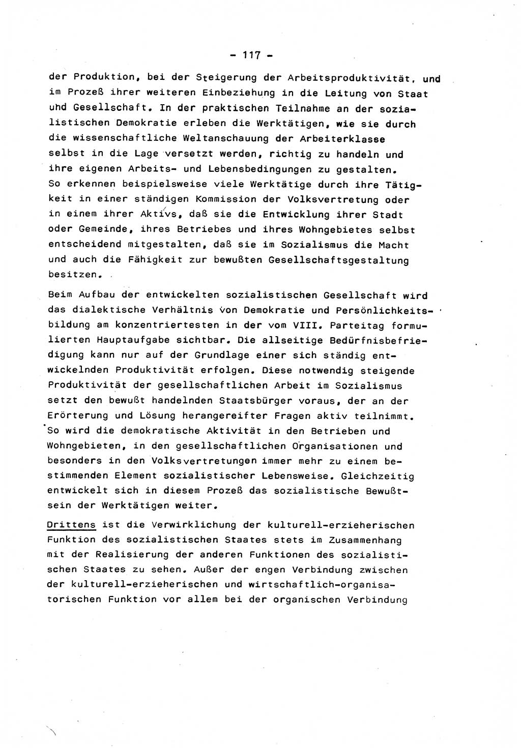 Marxistisch-leninistische Staats- und Rechtstheorie [Deutsche Demokratische Republik (DDR)] 1975, Seite 117 (ML St.-R.-Th. DDR 1975, S. 117)
