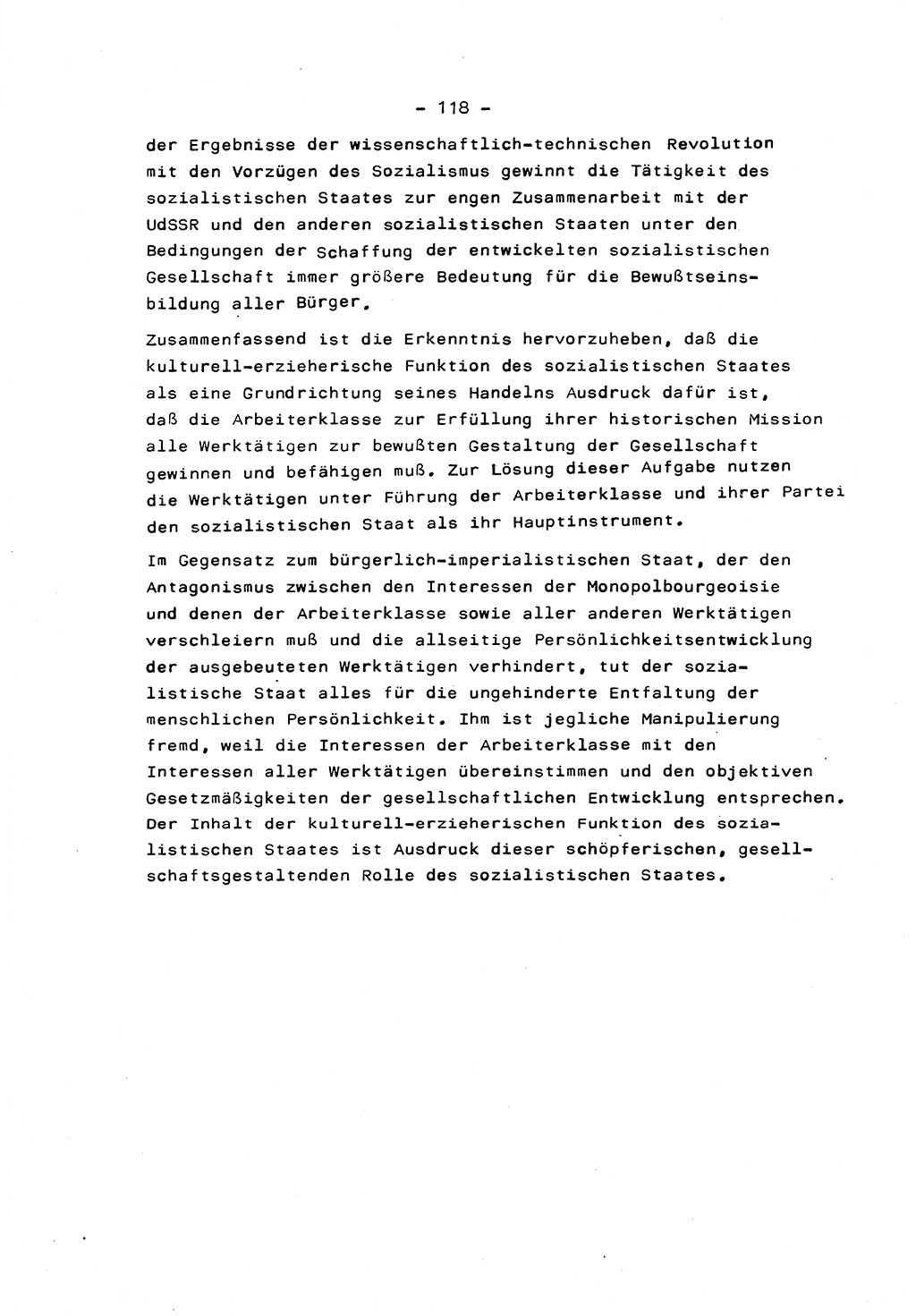 Marxistisch-leninistische Staats- und Rechtstheorie [Deutsche Demokratische Republik (DDR)] 1975, Seite 118 (ML St.-R.-Th. DDR 1975, S. 118)