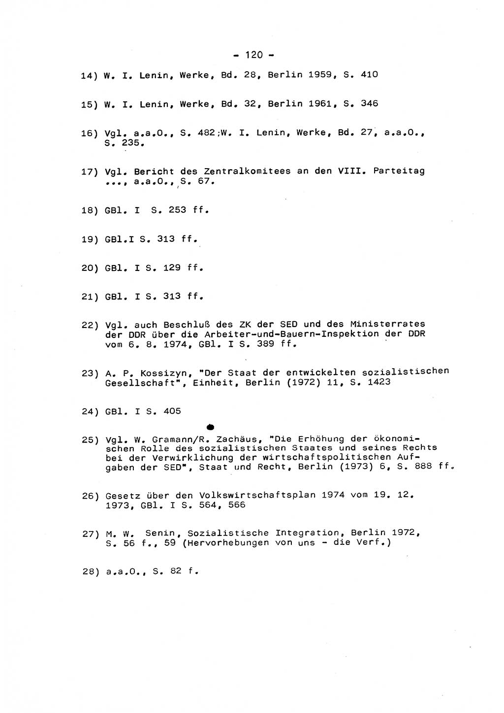 Marxistisch-leninistische Staats- und Rechtstheorie [Deutsche Demokratische Republik (DDR)] 1975, Seite 120 (ML St.-R.-Th. DDR 1975, S. 120)