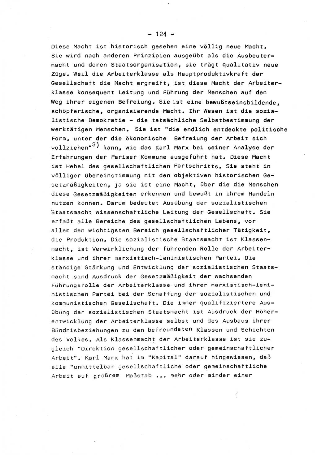 Marxistisch-leninistische Staats- und Rechtstheorie [Deutsche Demokratische Republik (DDR)] 1975, Seite 124 (ML St.-R.-Th. DDR 1975, S. 124)