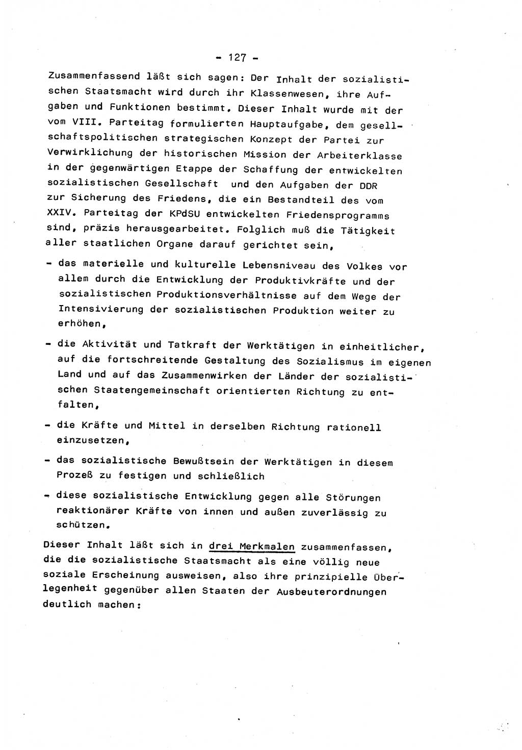 Marxistisch-leninistische Staats- und Rechtstheorie [Deutsche Demokratische Republik (DDR)] 1975, Seite 127 (ML St.-R.-Th. DDR 1975, S. 127)