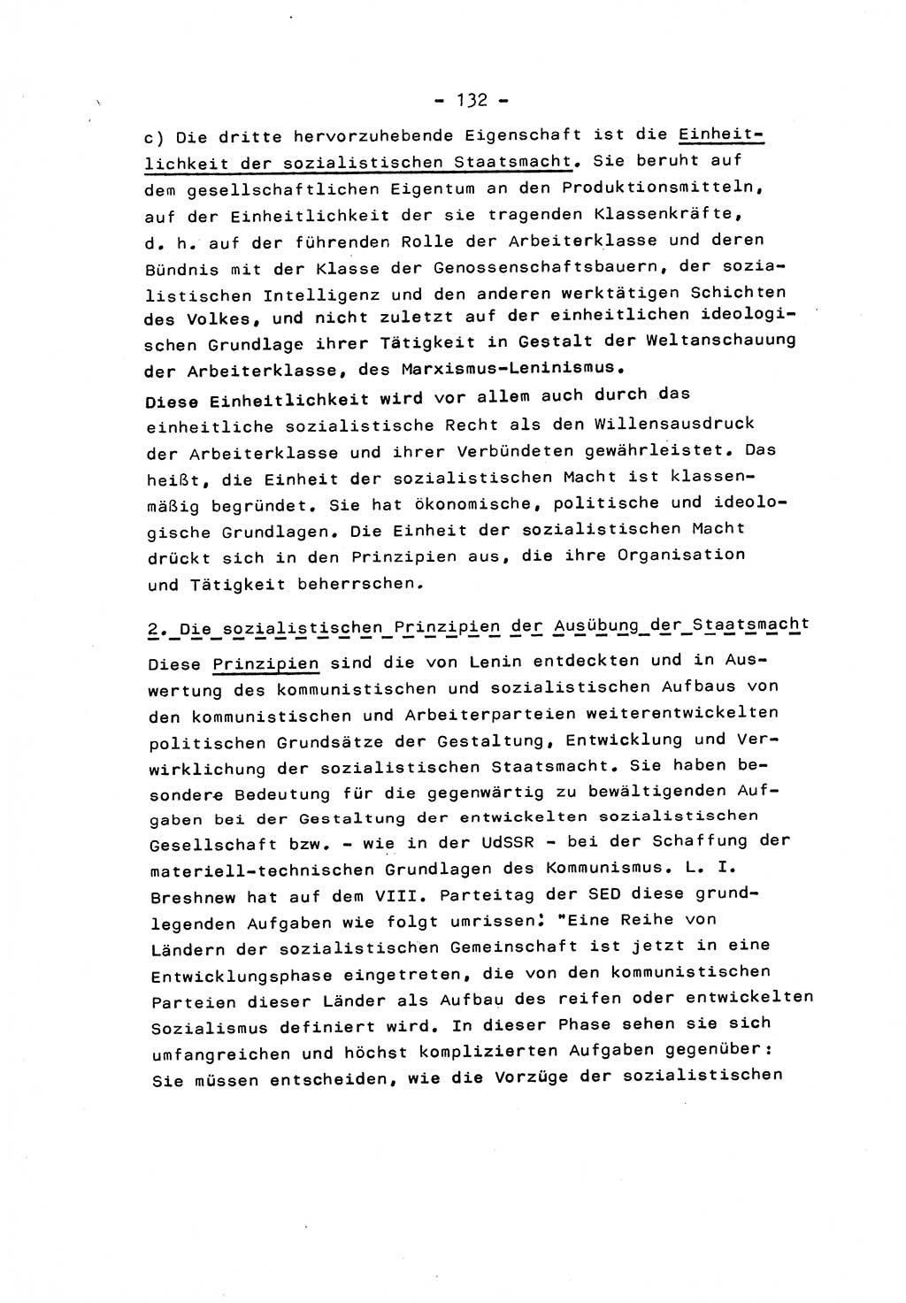 Marxistisch-leninistische Staats- und Rechtstheorie [Deutsche Demokratische Republik (DDR)] 1975, Seite 132 (ML St.-R.-Th. DDR 1975, S. 132)