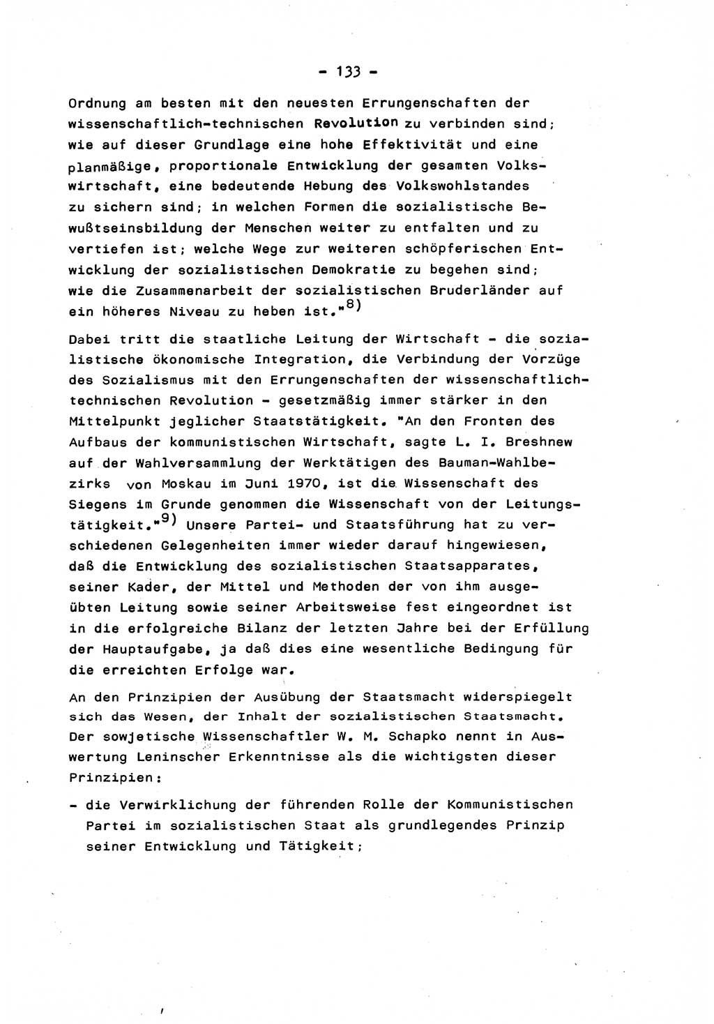 Marxistisch-leninistische Staats- und Rechtstheorie [Deutsche Demokratische Republik (DDR)] 1975, Seite 133 (ML St.-R.-Th. DDR 1975, S. 133)