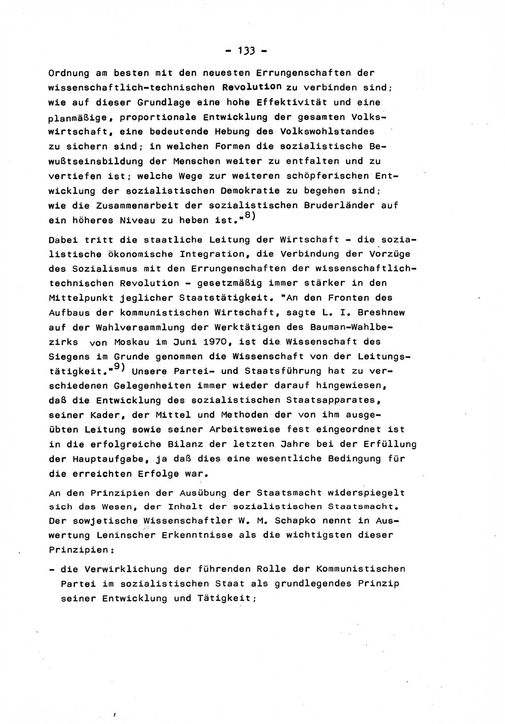 Marxistisch-leninistische Staats- und Rechtstheorie [Deutsche Demokratische Republik (DDR)] 1975, Seite 133 (ML St.-R.-Th. DDR 1975, S. 133)