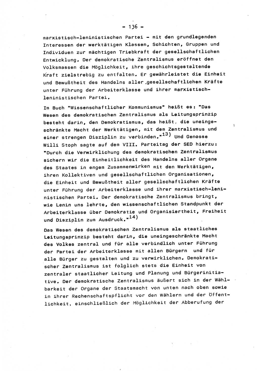 Marxistisch-leninistische Staats- und Rechtstheorie [Deutsche Demokratische Republik (DDR)] 1975, Seite 136 (ML St.-R.-Th. DDR 1975, S. 136)