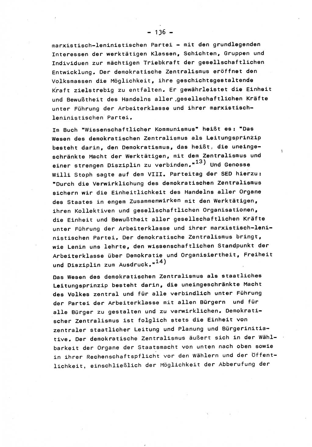 Marxistisch-leninistische Staats- und Rechtstheorie [Deutsche Demokratische Republik (DDR)] 1975, Seite 136 (ML St.-R.-Th. DDR 1975, S. 136)