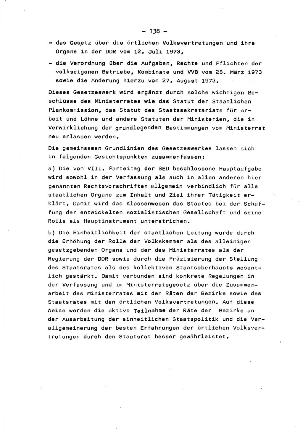Marxistisch-leninistische Staats- und Rechtstheorie [Deutsche Demokratische Republik (DDR)] 1975, Seite 138 (ML St.-R.-Th. DDR 1975, S. 138)