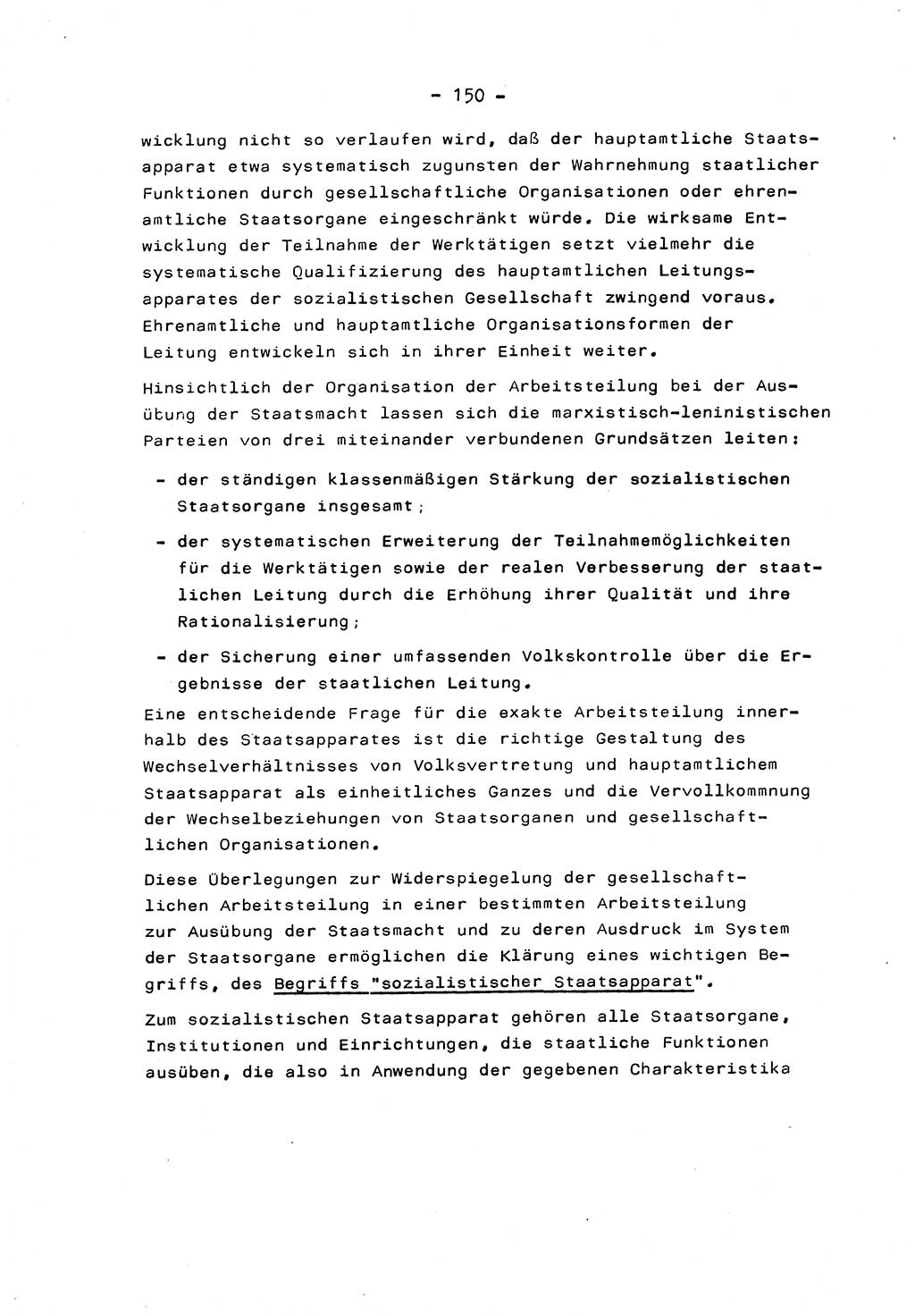Marxistisch-leninistische Staats- und Rechtstheorie [Deutsche Demokratische Republik (DDR)] 1975, Seite 150 (ML St.-R.-Th. DDR 1975, S. 150)