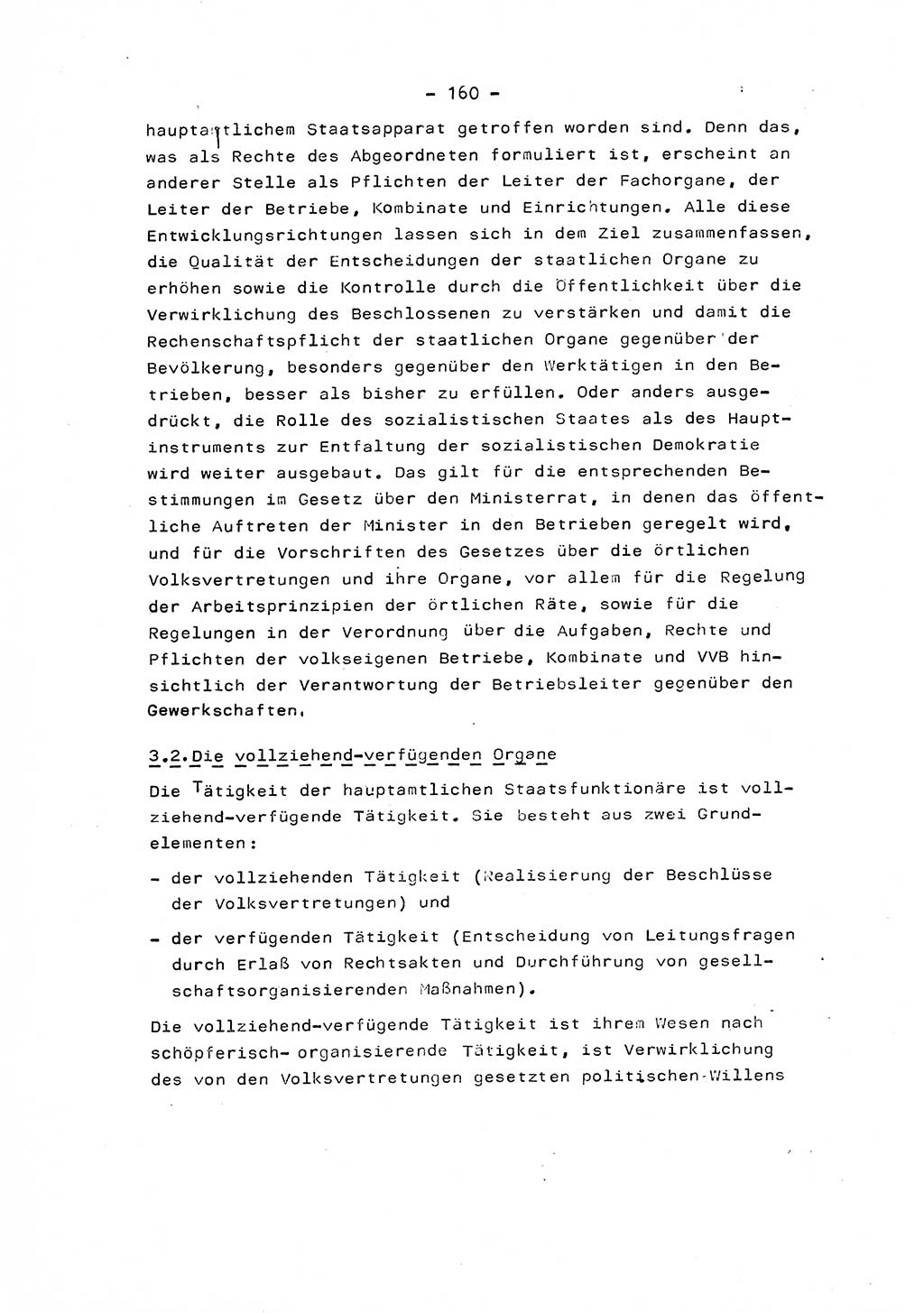 Marxistisch-leninistische Staats- und Rechtstheorie [Deutsche Demokratische Republik (DDR)] 1975, Seite 160 (ML St.-R.-Th. DDR 1975, S. 160)